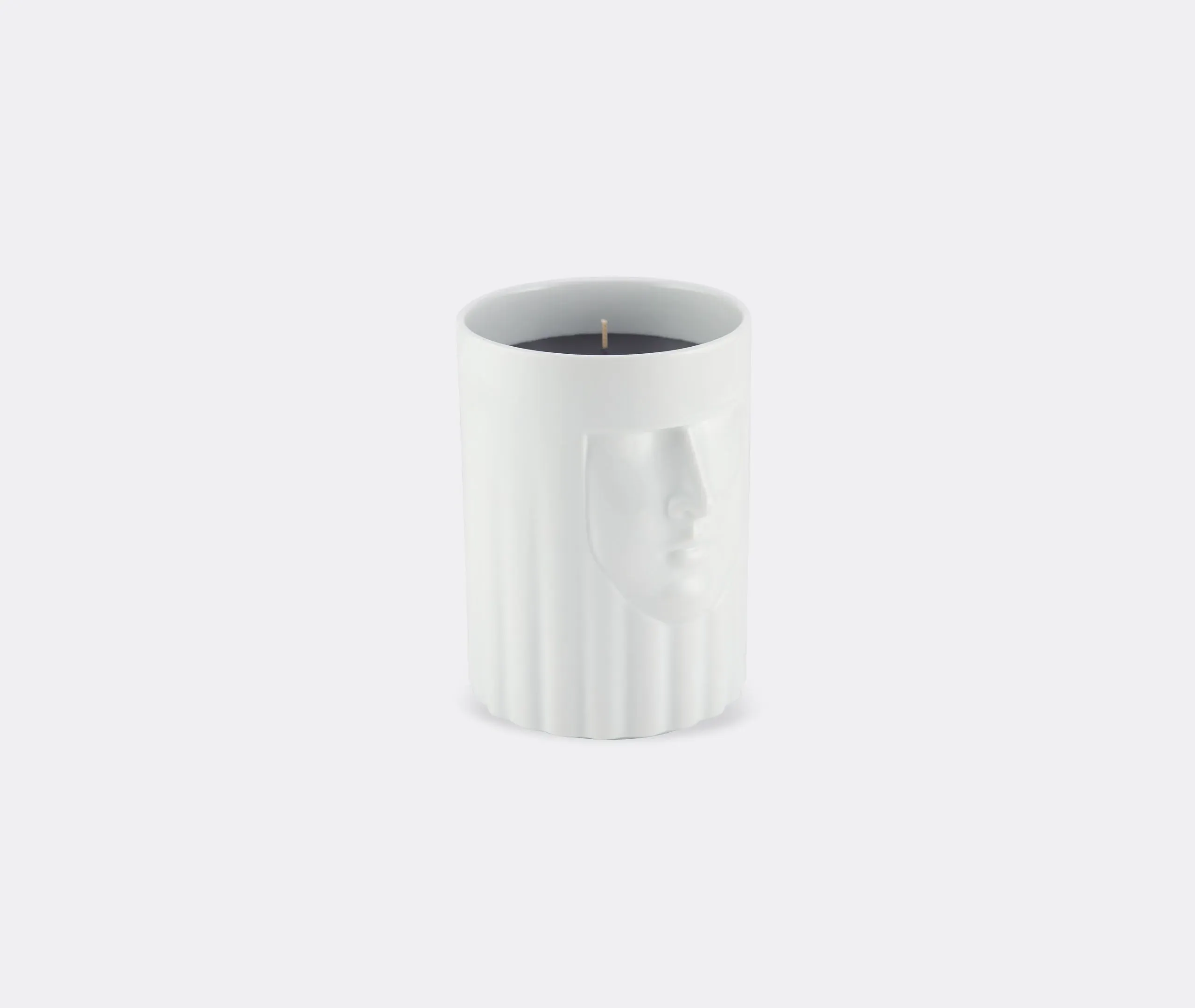 Large Vase Candle with Figure - White, Porcelain