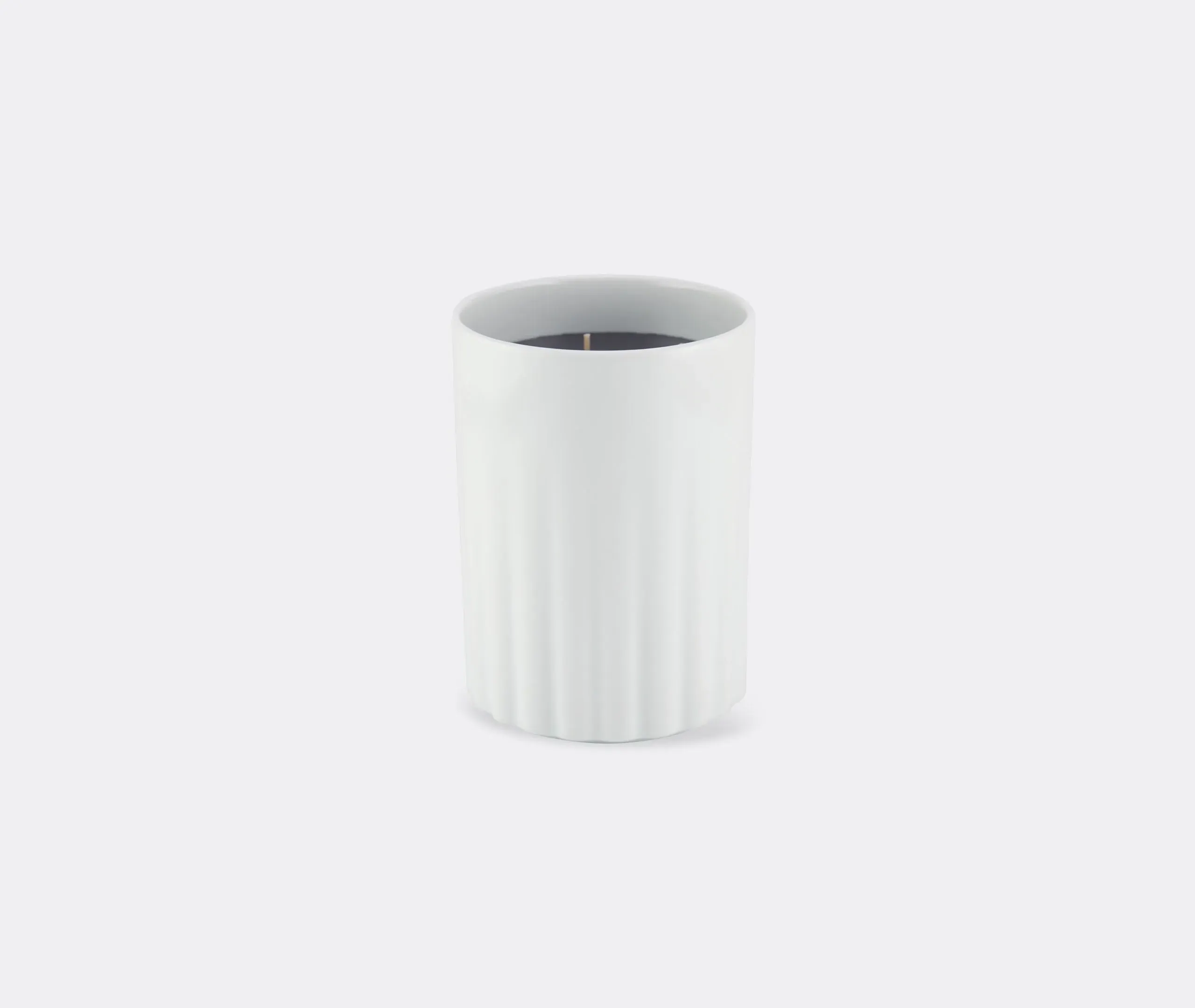 Large Vase Candle with Figure - White, Porcelain