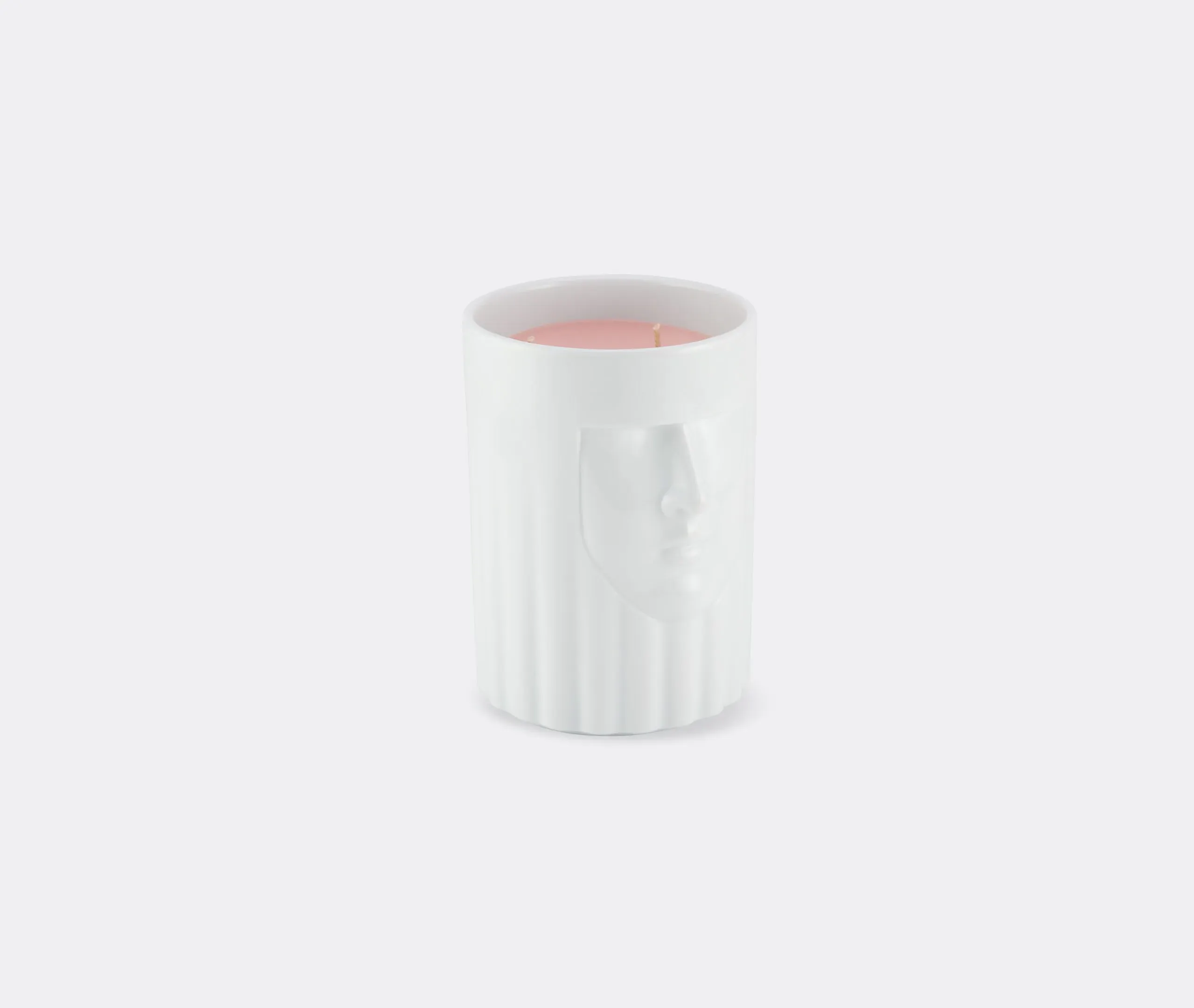 Large Vase Candle with Figure - White, Porcelain