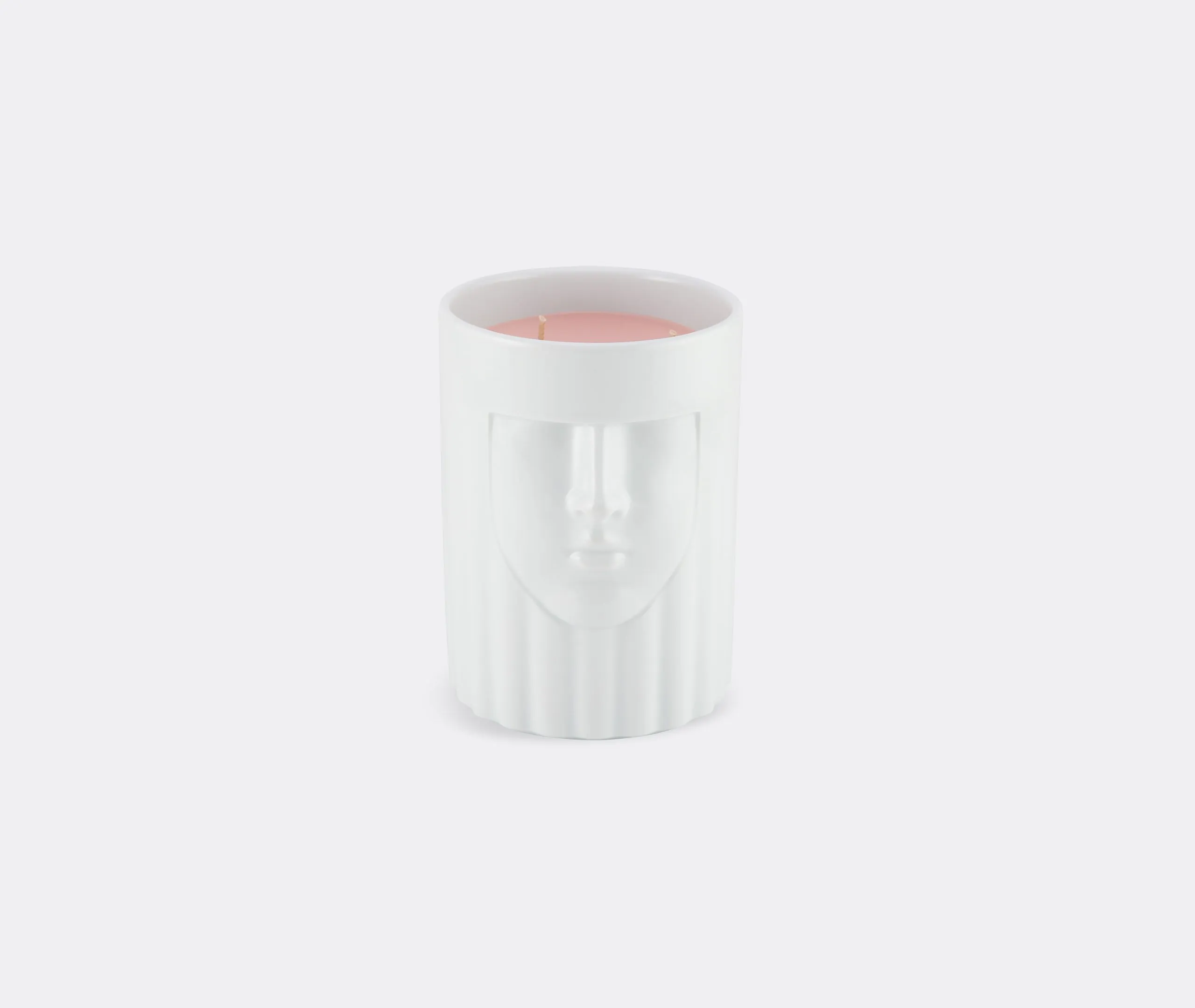 Large Vase Candle with Figure - White, Porcelain