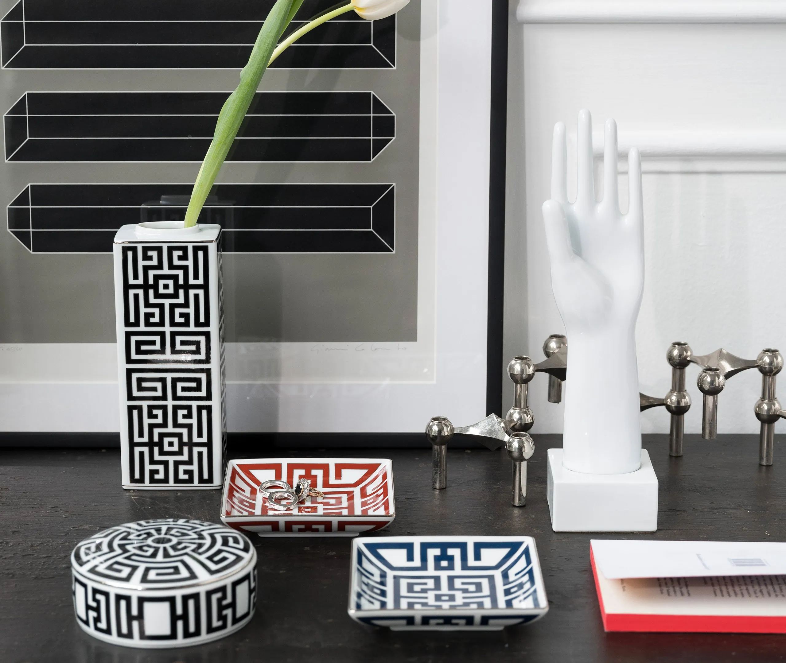 Mano Large Decorative Hand - White, Ceramic