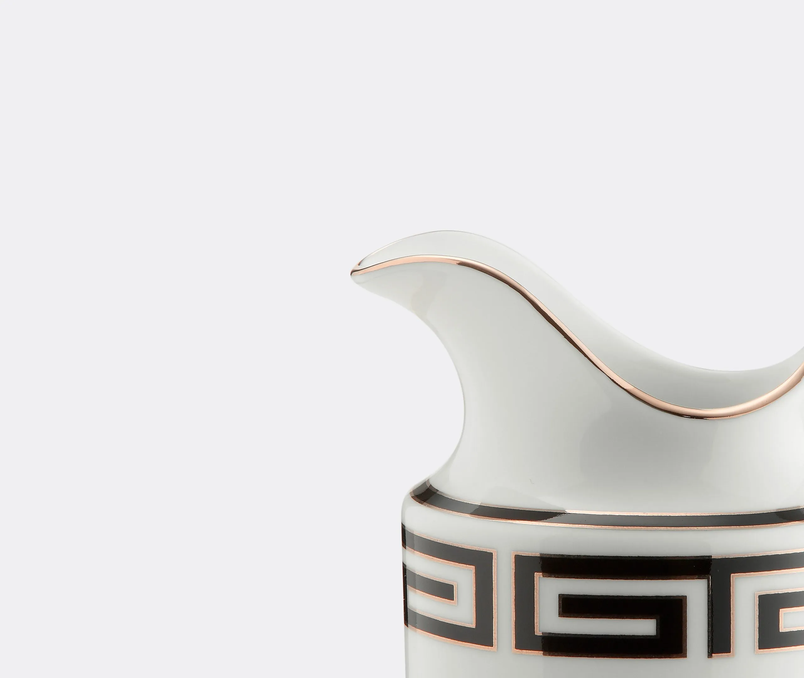 Milk Jug with Maze Pattern - Black, Porcelain