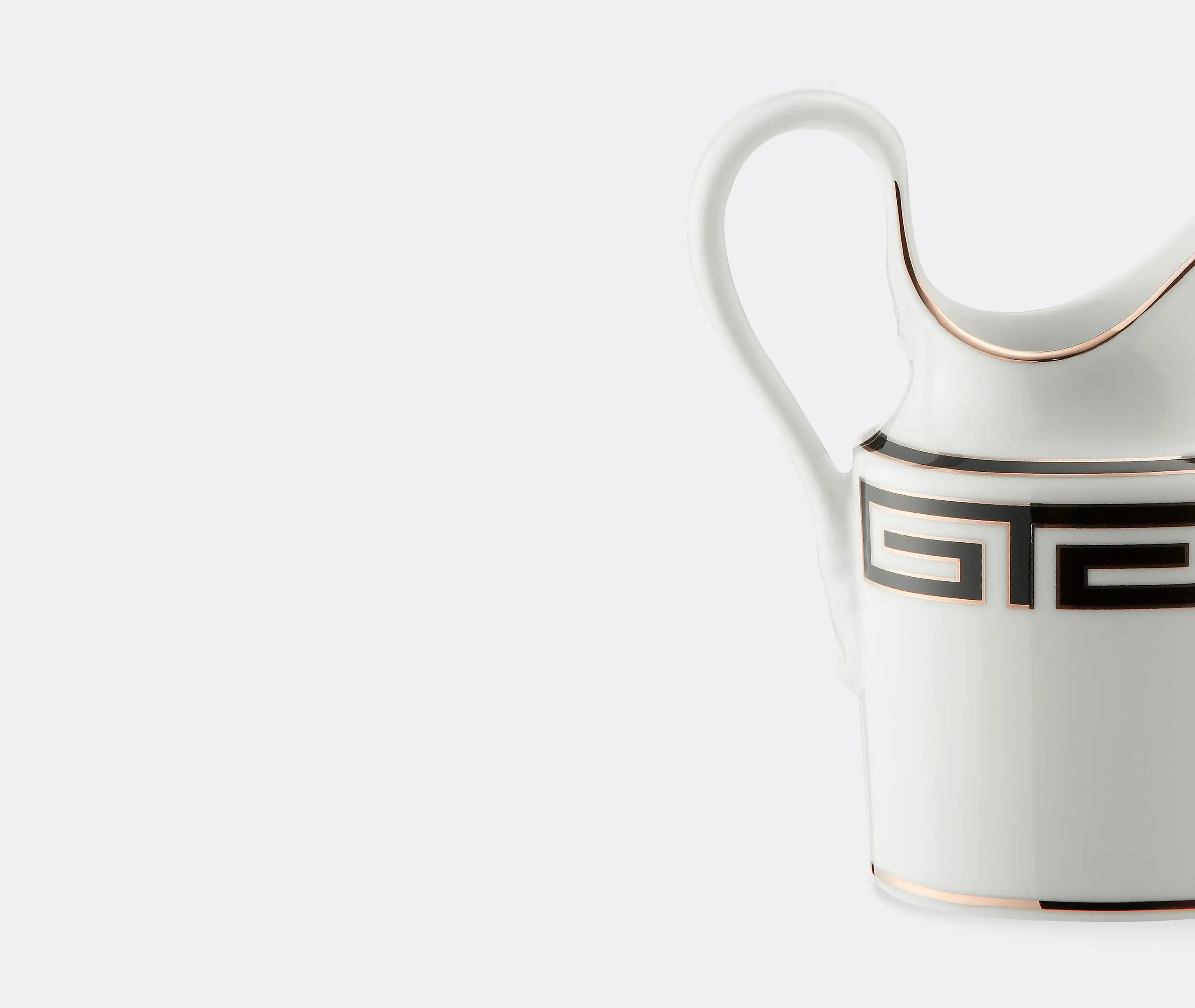 Milk Jug with Maze Pattern - Black, Porcelain