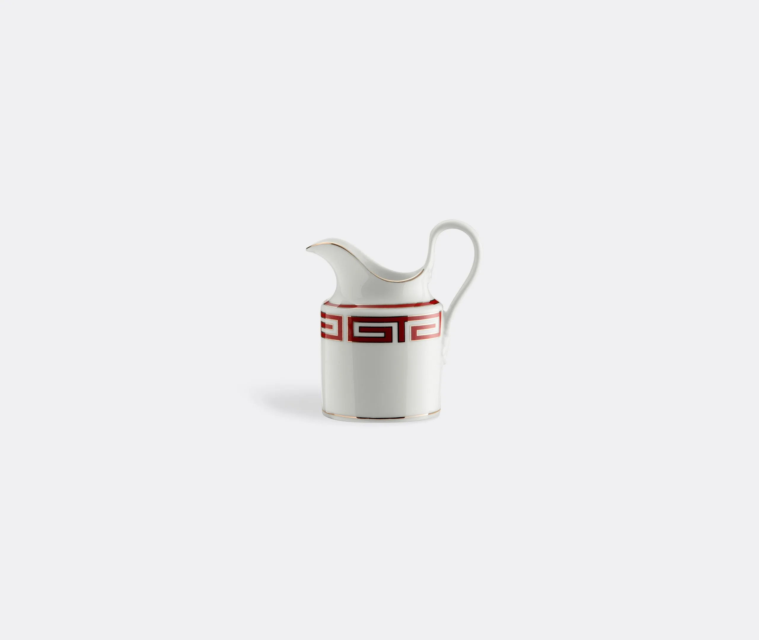 Milk Jug with Maze Pattern - Red, Porcelain