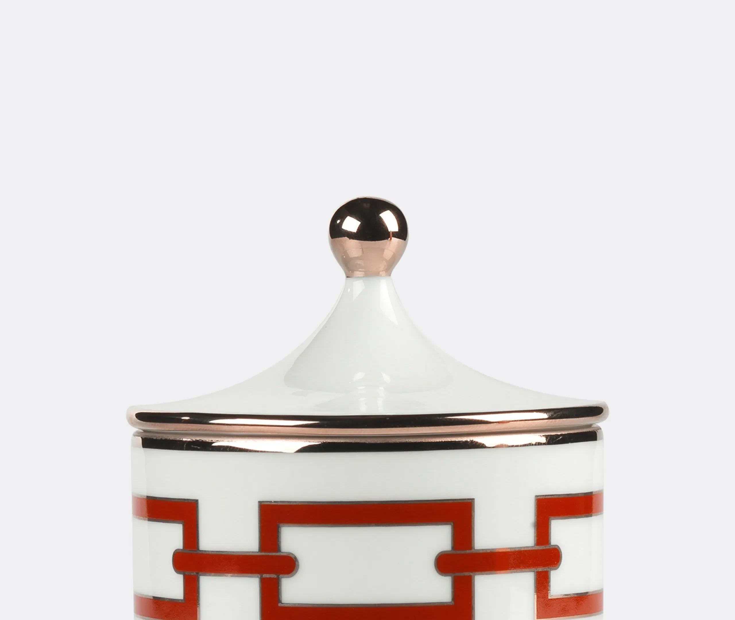 Rose and Saffron Catene Scented Candle - Red, Porcelain