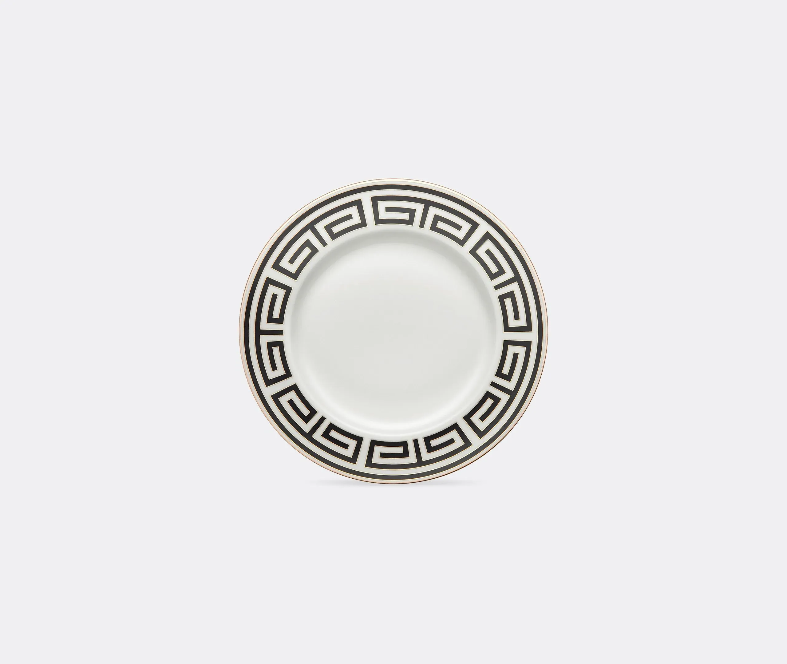 Set of 2 Dinner Plates with Edge Pattern - Black