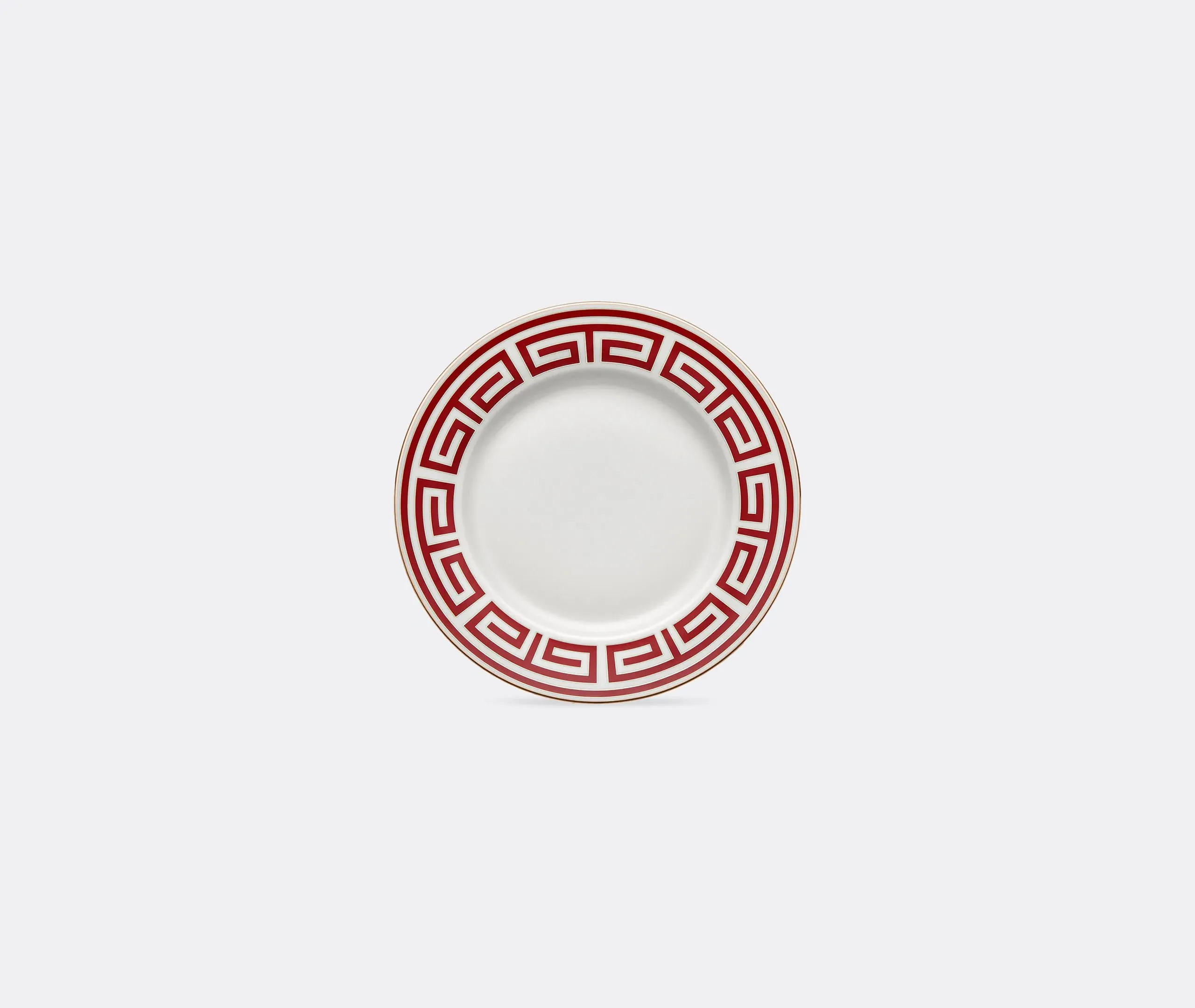 Set of 2 Soup Plates with Edge Pattern - Red