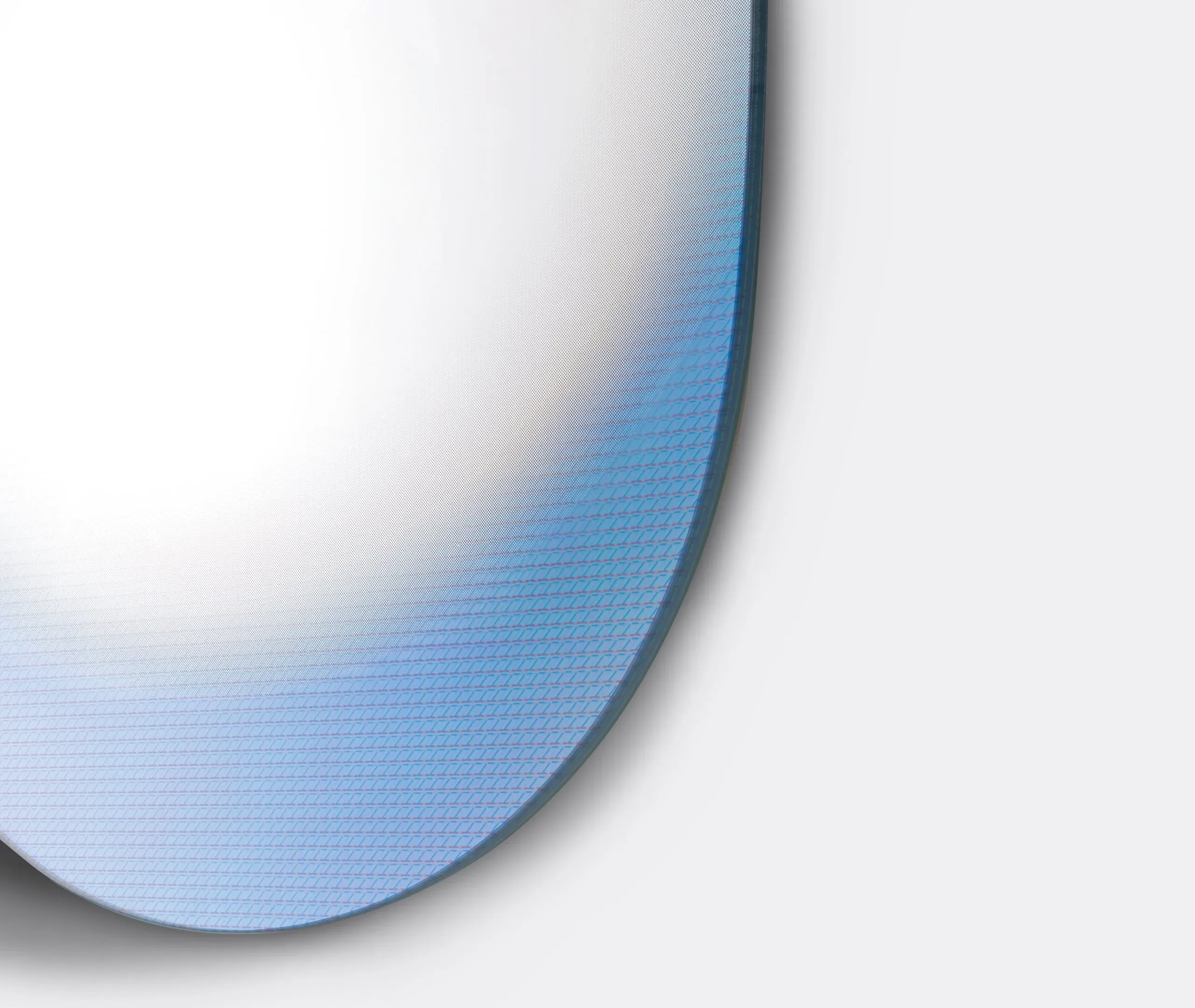 Round Mirror with Bichromatic Design - Iridescent