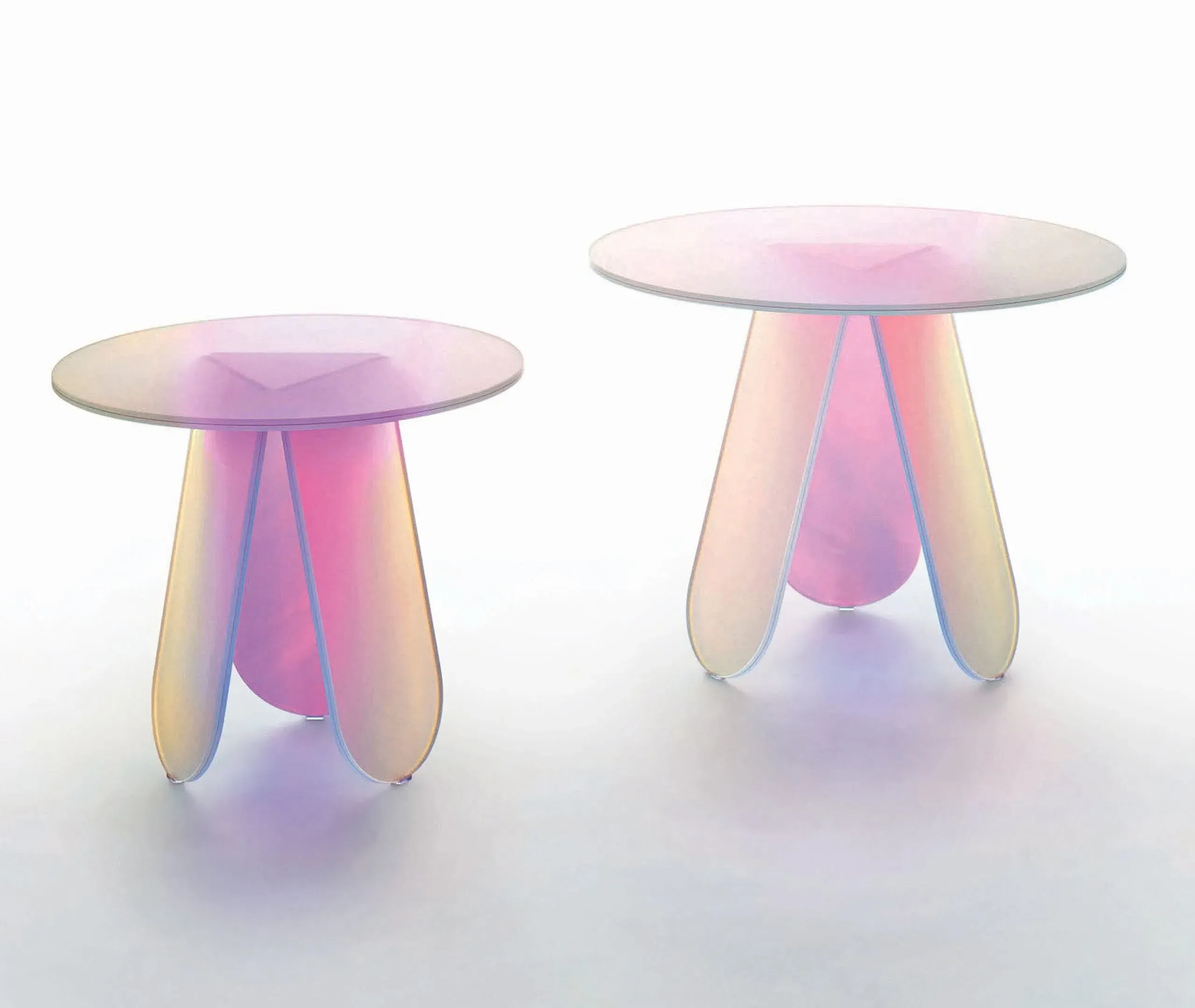 Shimmer 2 Table - Iridescent, Glass