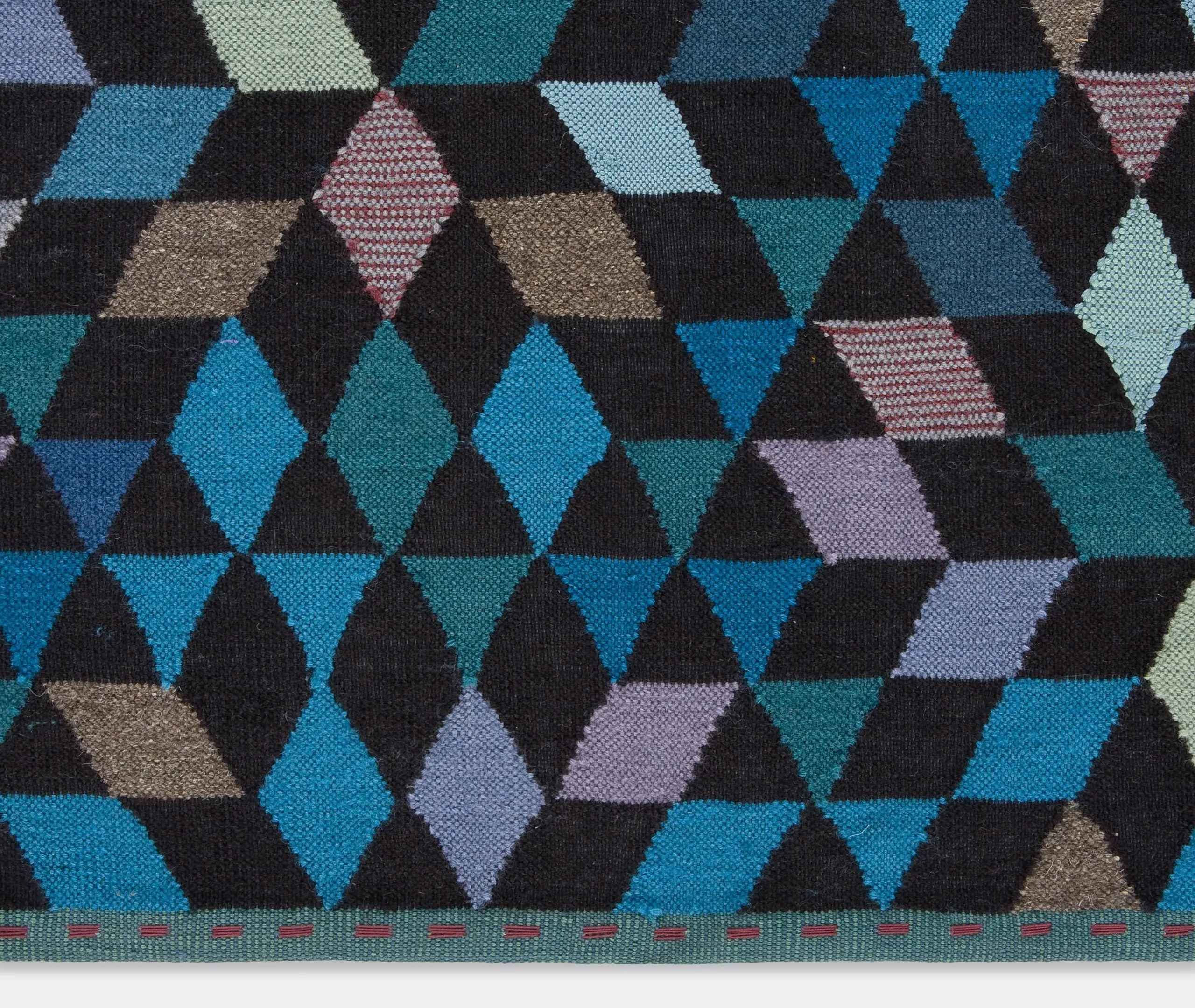 Medium Carpet Diamond Medallion - Blue Green, Wool