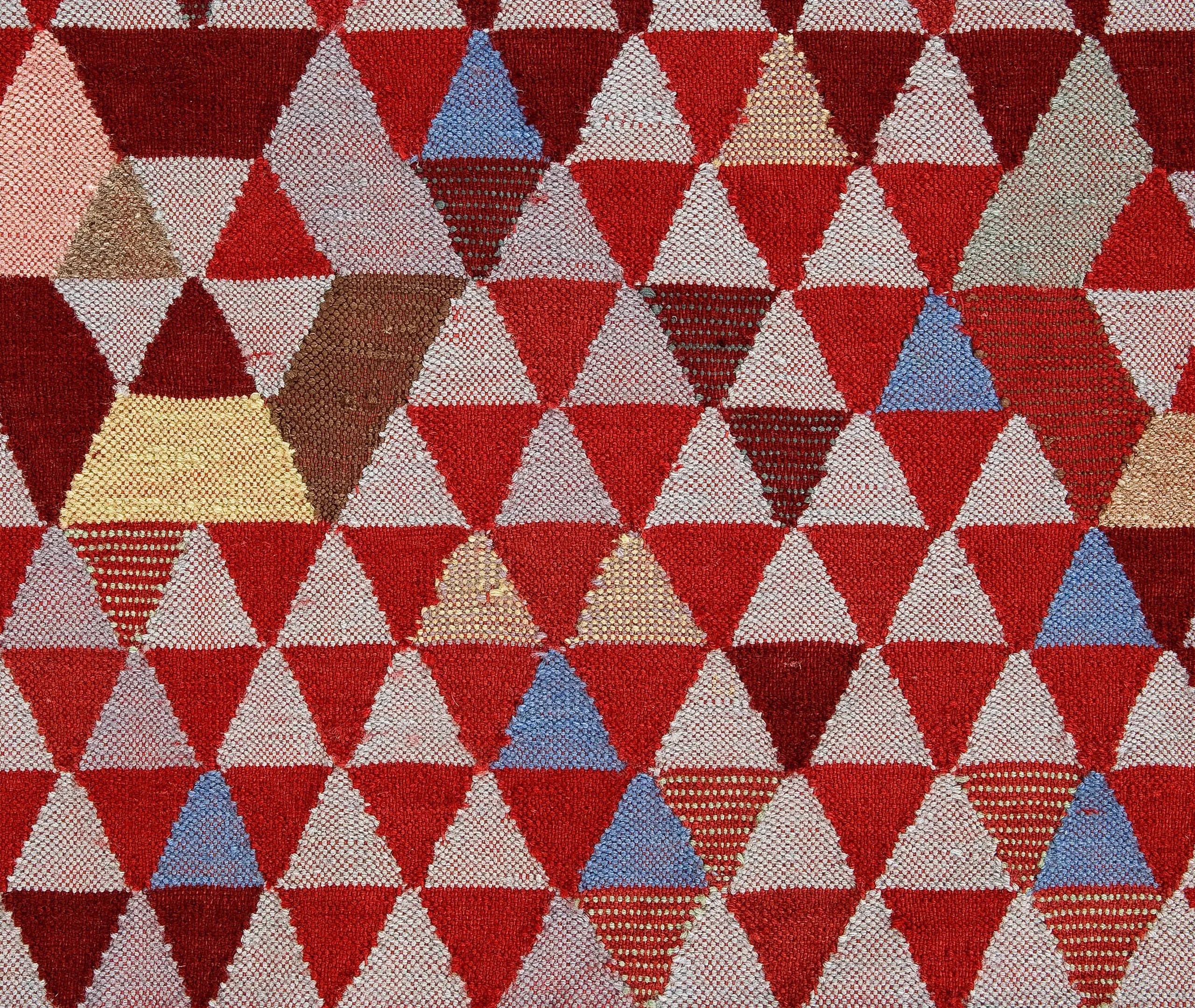 Trianglehex Tall Pouf - Sweet Pink, Wool