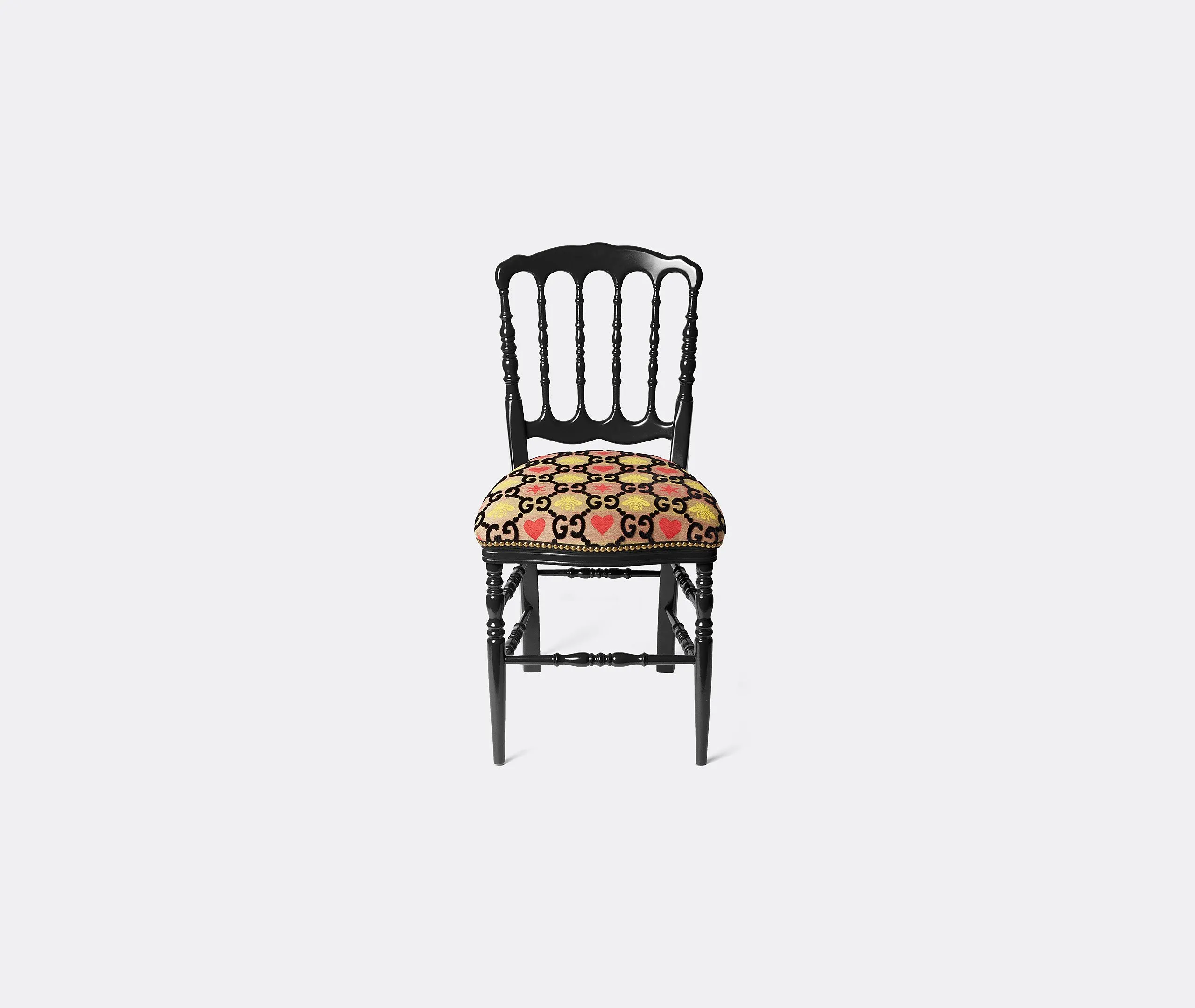 Accent Chair with Jacquard Upholstery - Black, Beech image