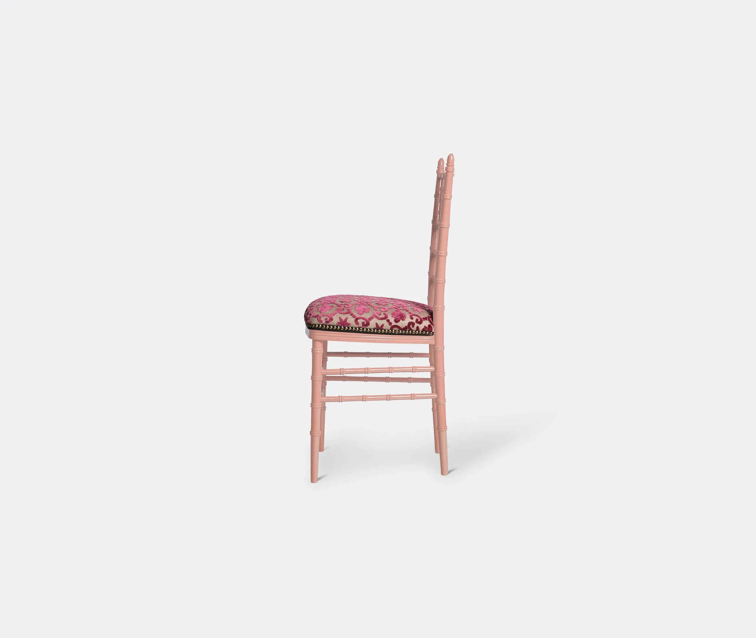 Accent Chair with Upholstery - Pink, Beech Wood