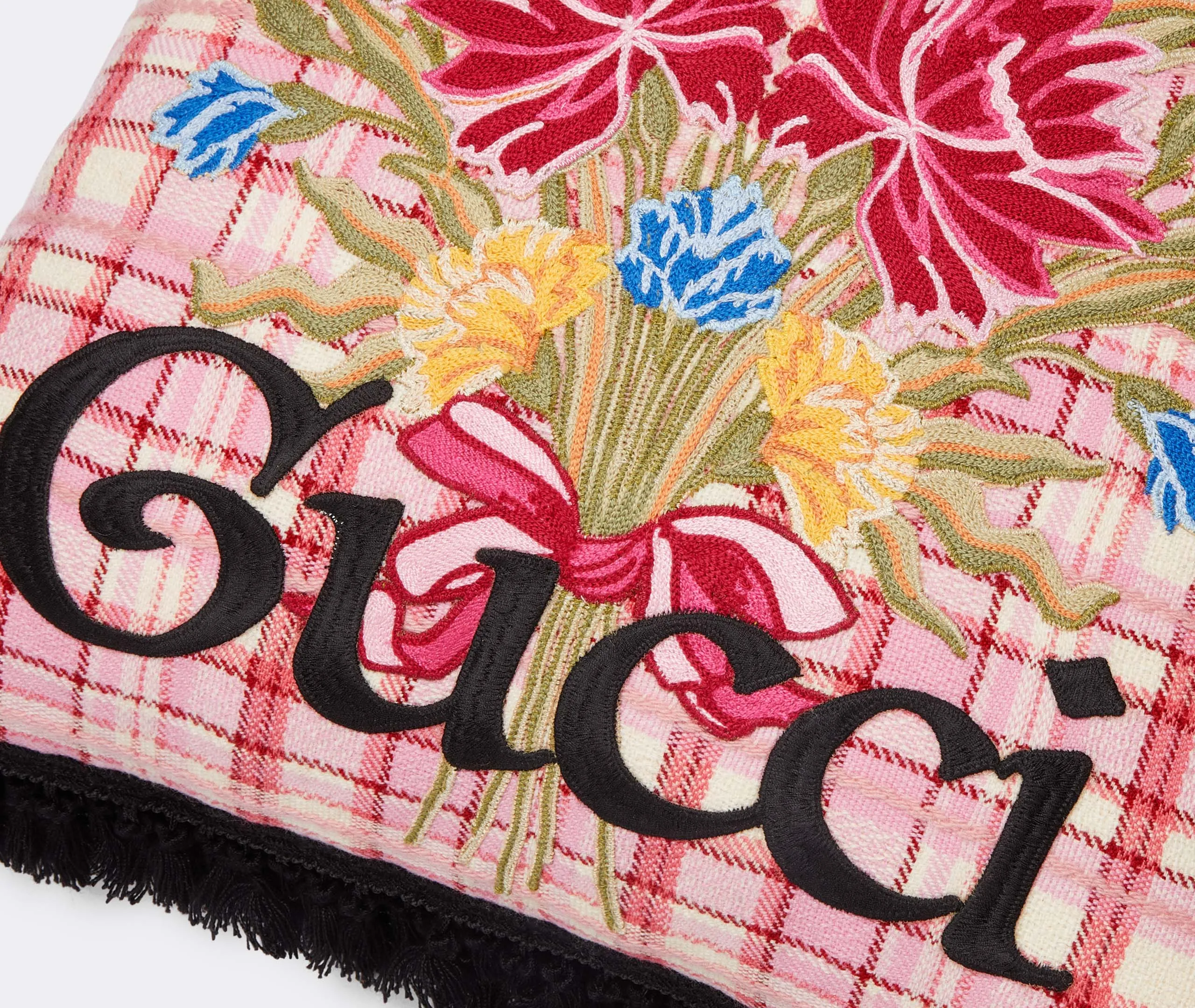 Bouquet Cushion with Tassel Trim - Multicolor