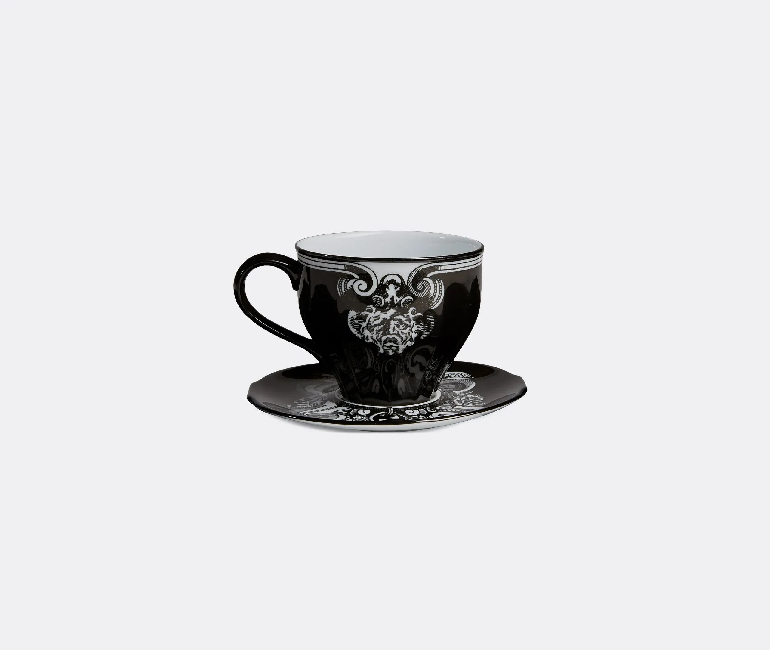 Demitasse Cup and Saucer Set - Black, Porcelain image