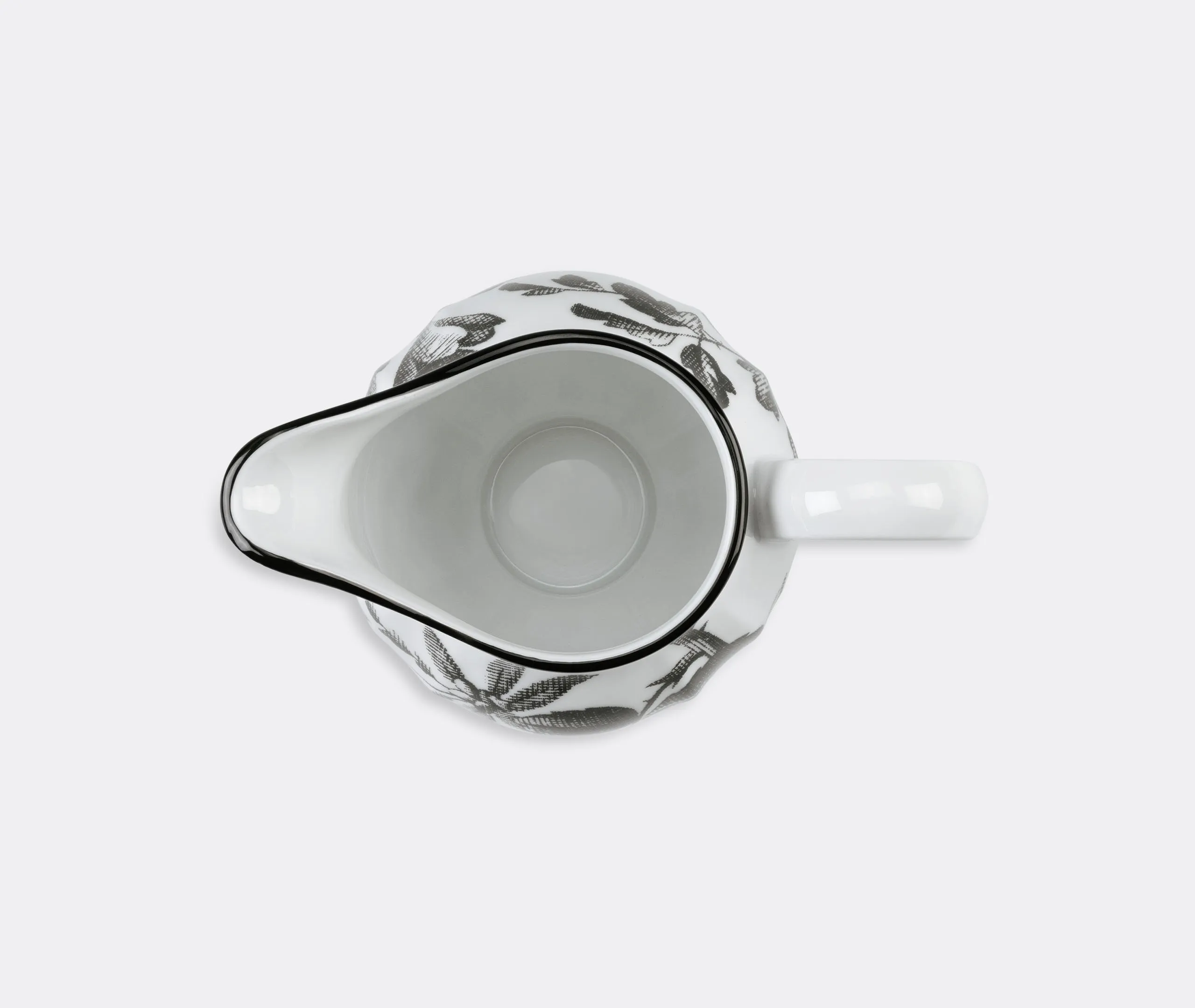 Herbarium Milk Jug - Black, Porcelain