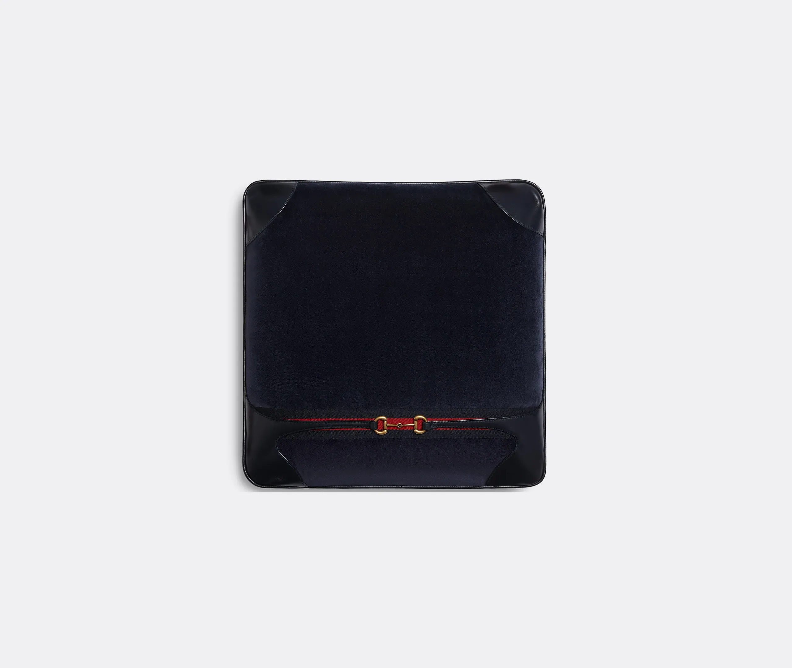 Horsebit Cushion - Night Blue, Velvet product