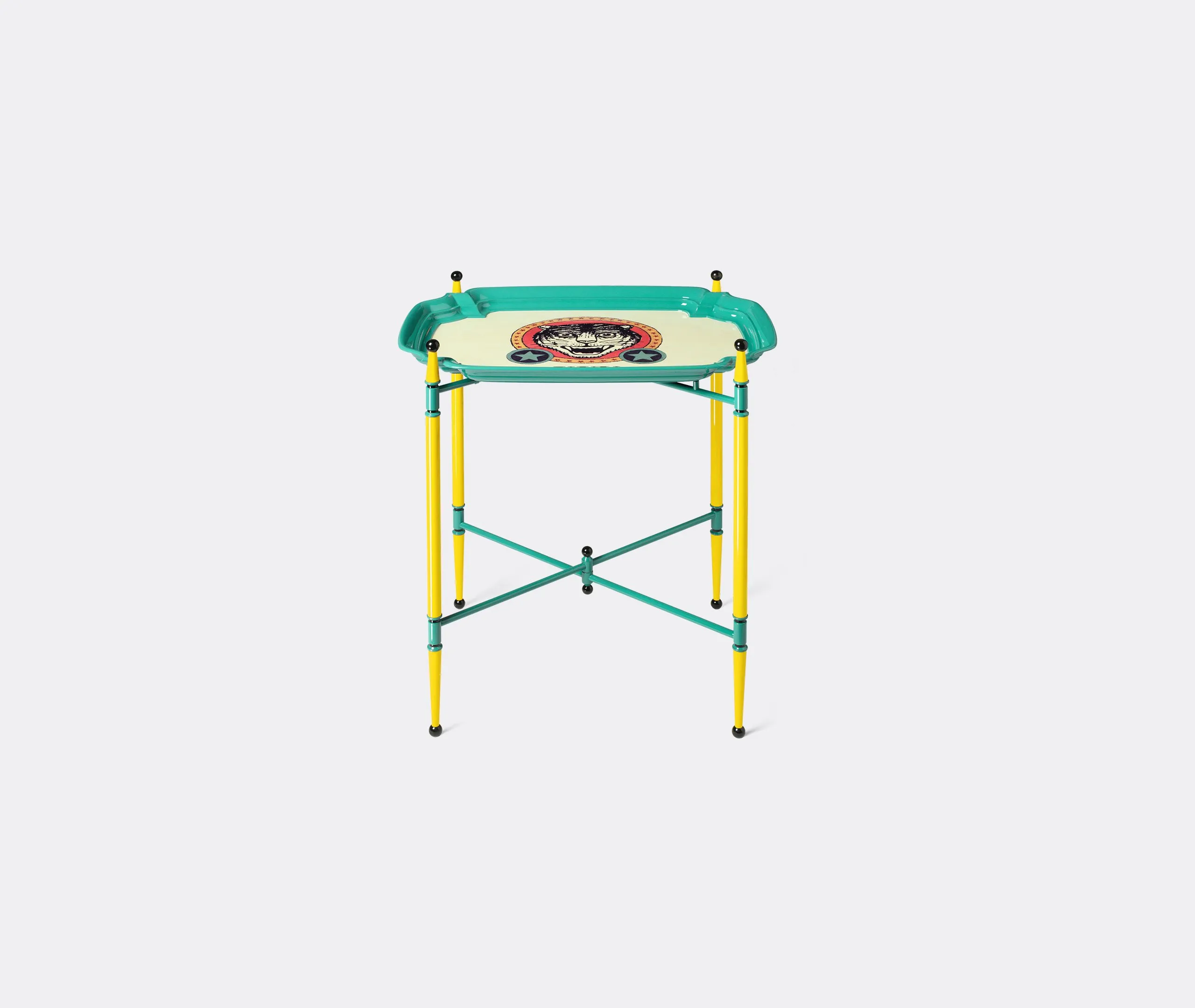 Medium Folding Table - Yellow, Metal image