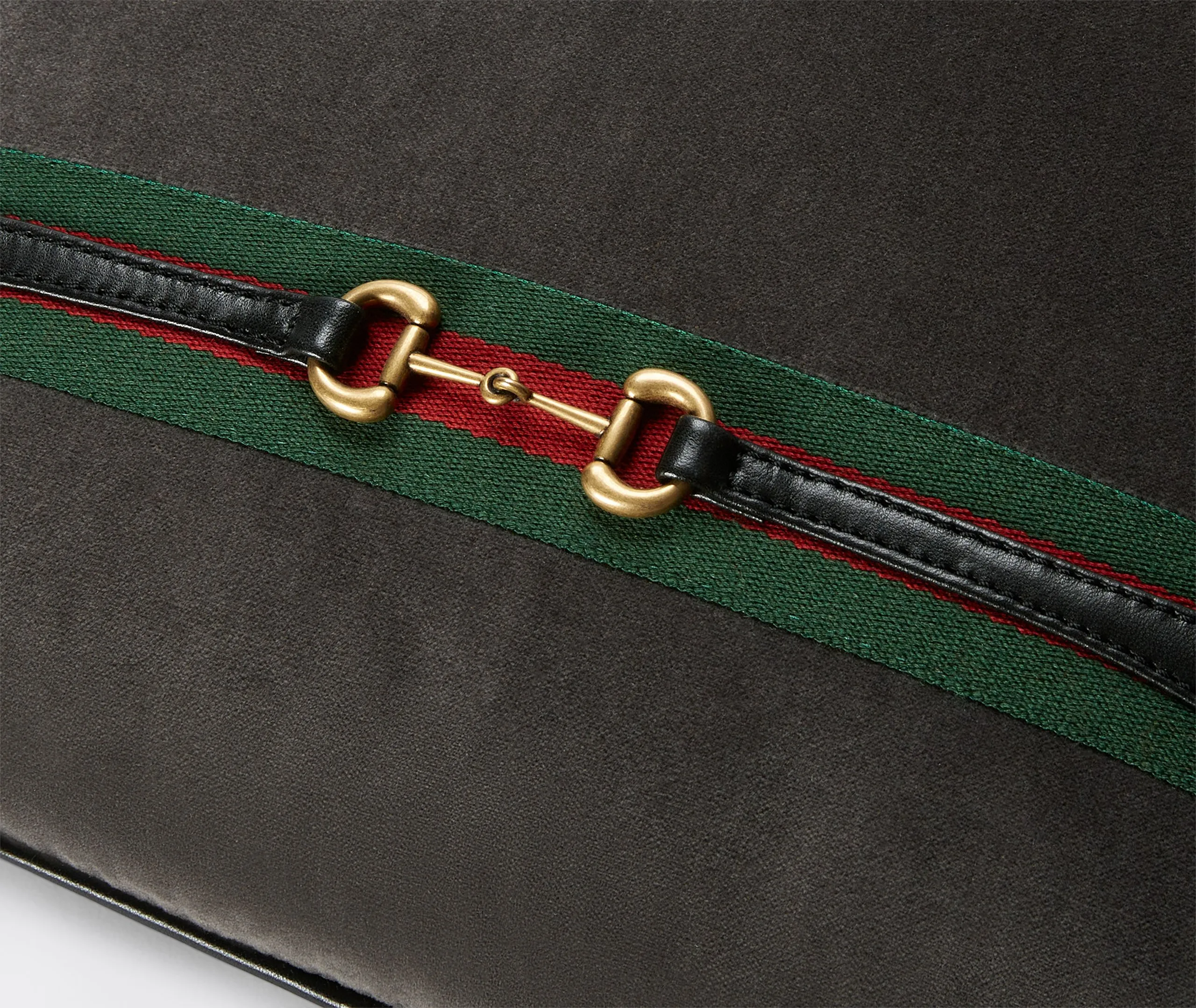 Square Cushion with Hardware Detail - Grey, Velvet