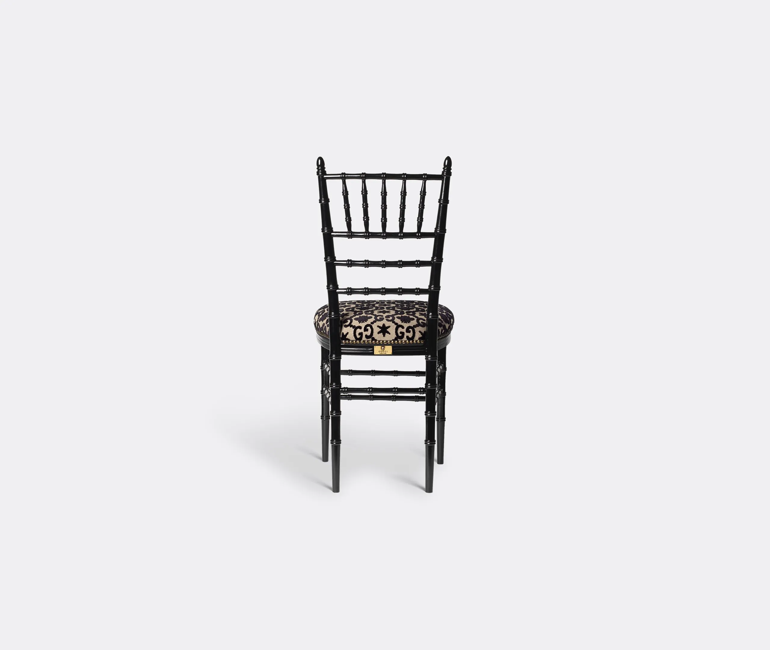 Upholstered Chair with Pattern - Black, Beech Wood