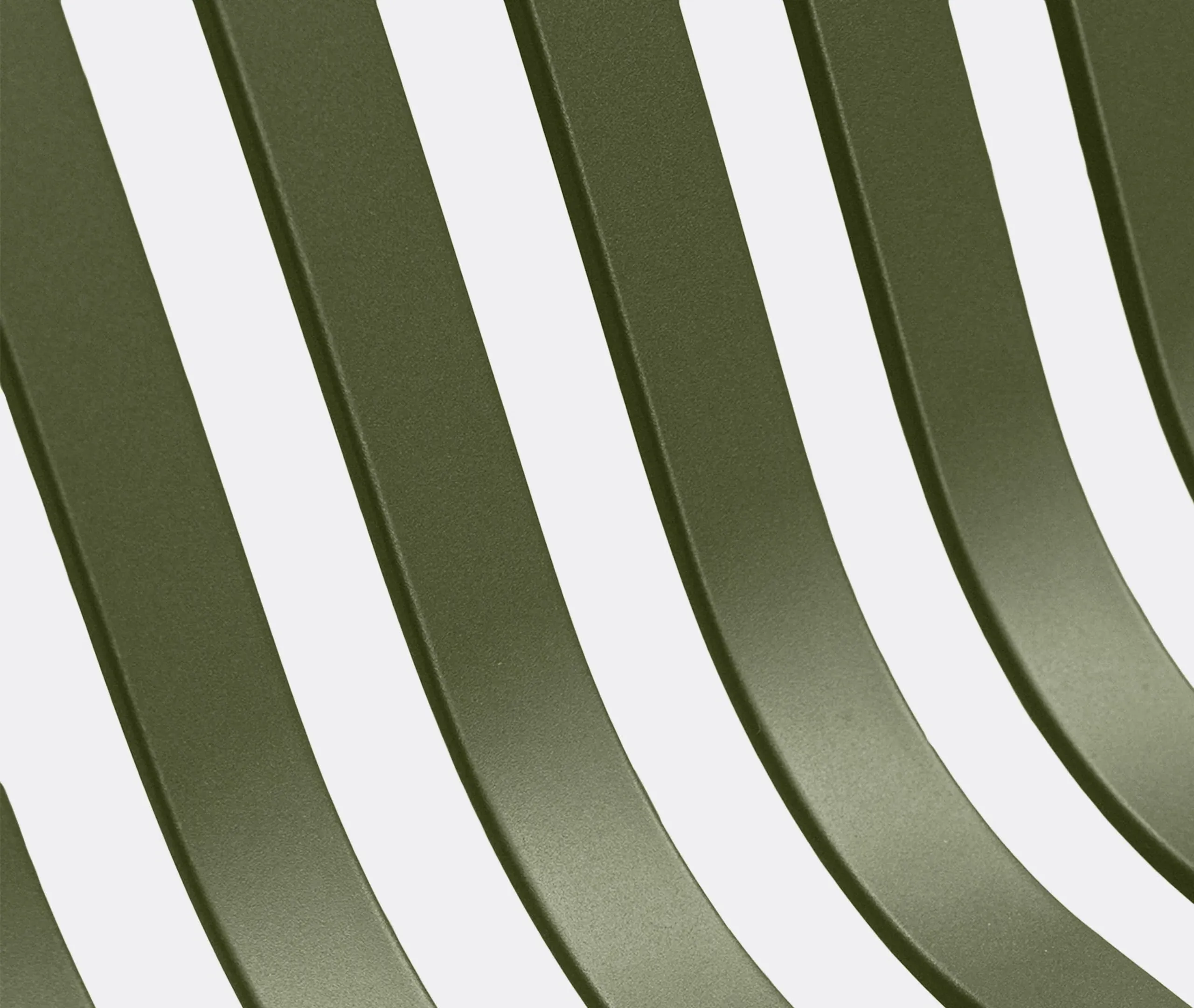 Bar Stool with Curved Design - Olive, Steel