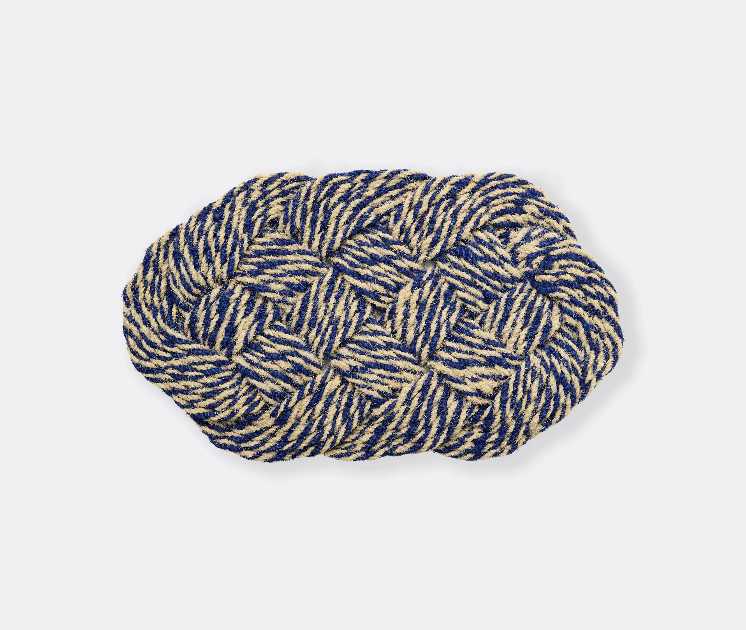 Braided Doormat - Blue, Coir image