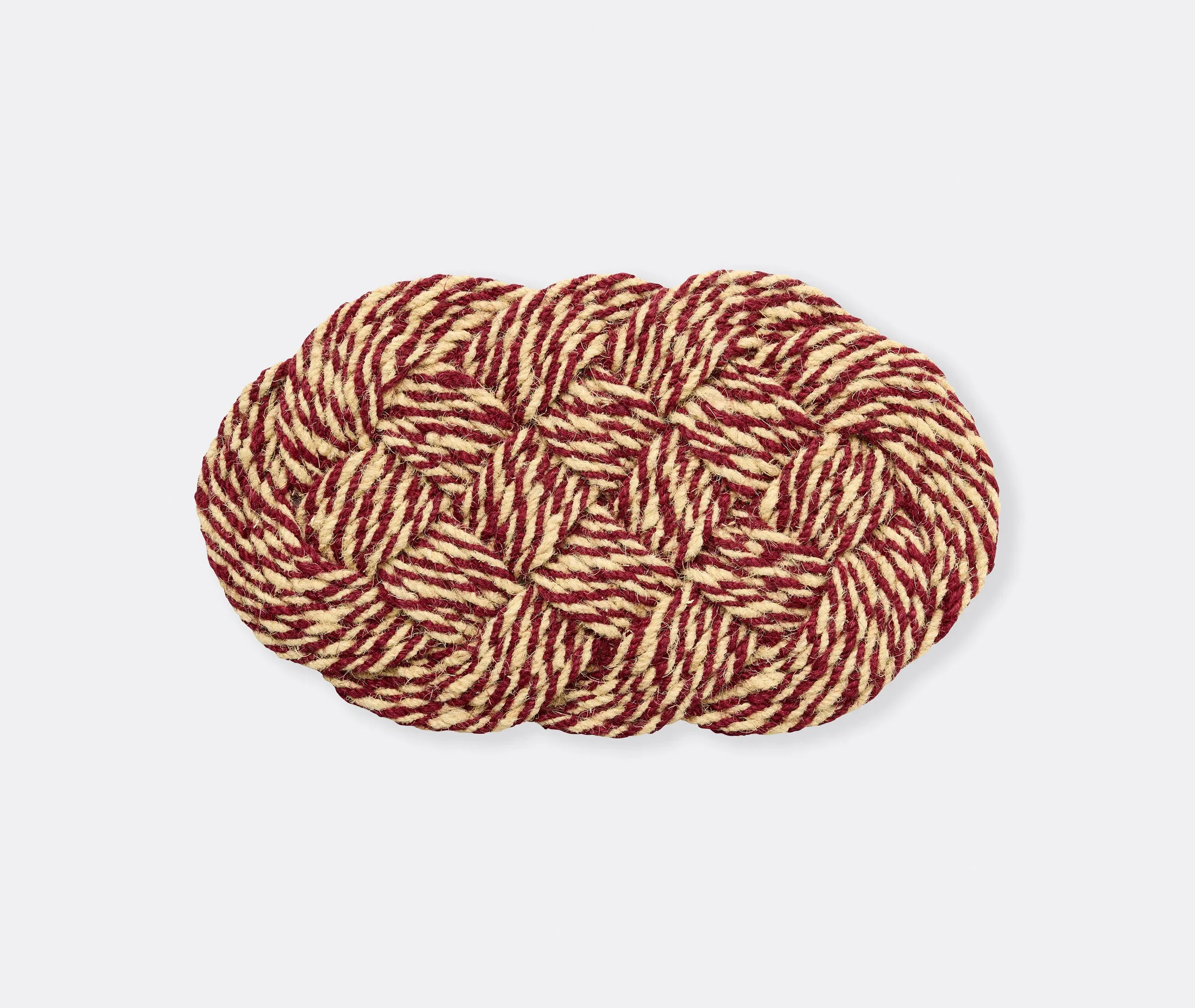 Braided Doormat - Bordeaux, Coir