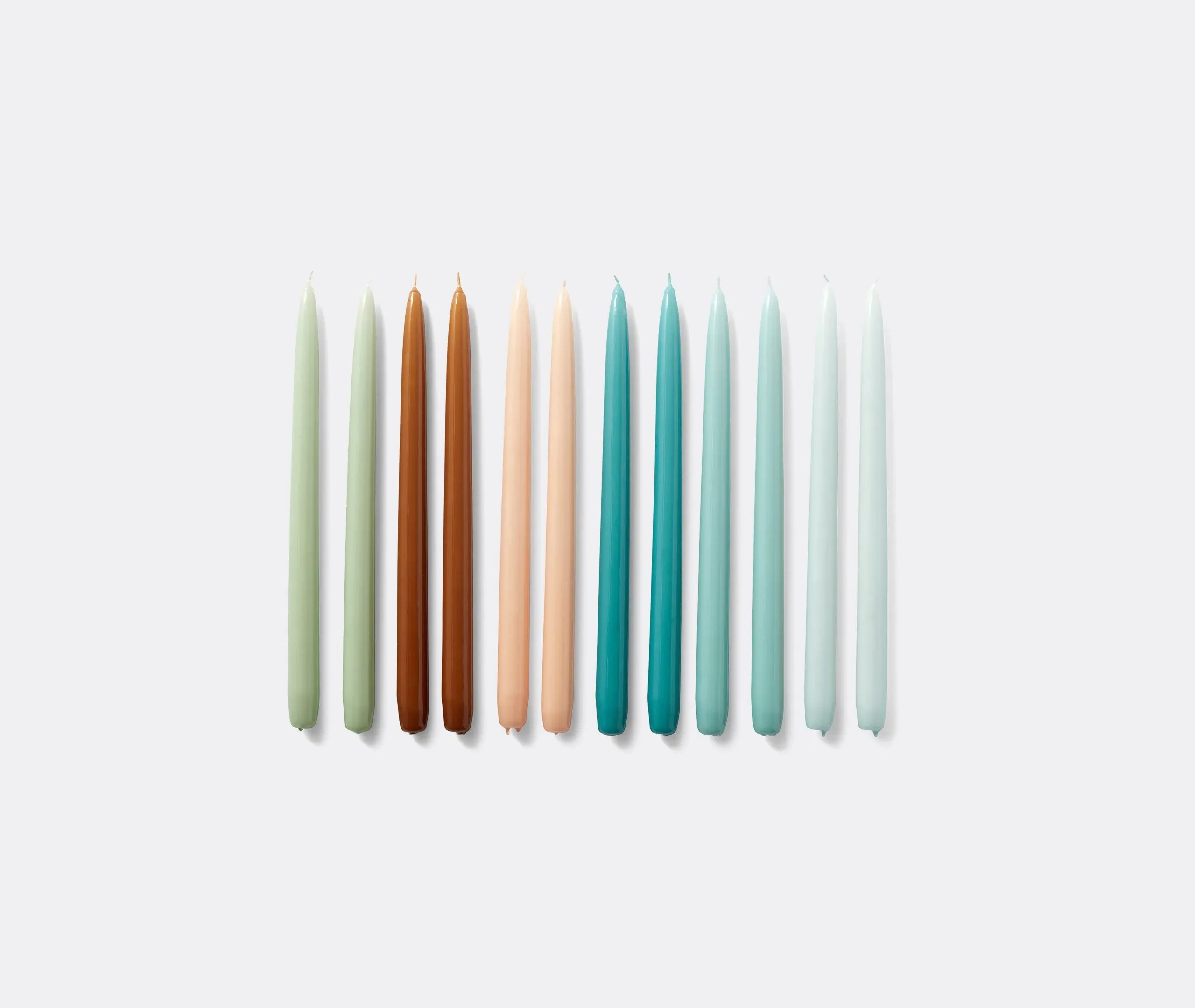 Conical Candle Set of 6 - Blue Mix