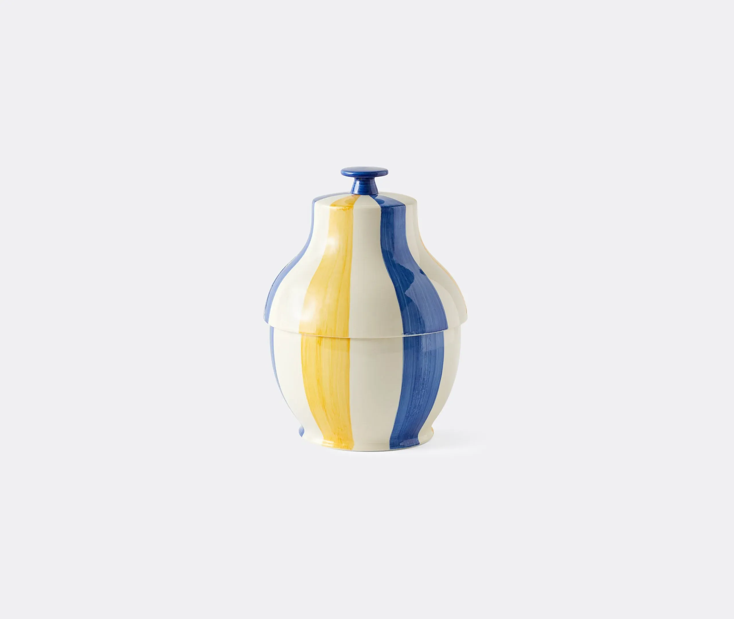 Cookie Jar with Striped Design - Multicolor, Porcelain image