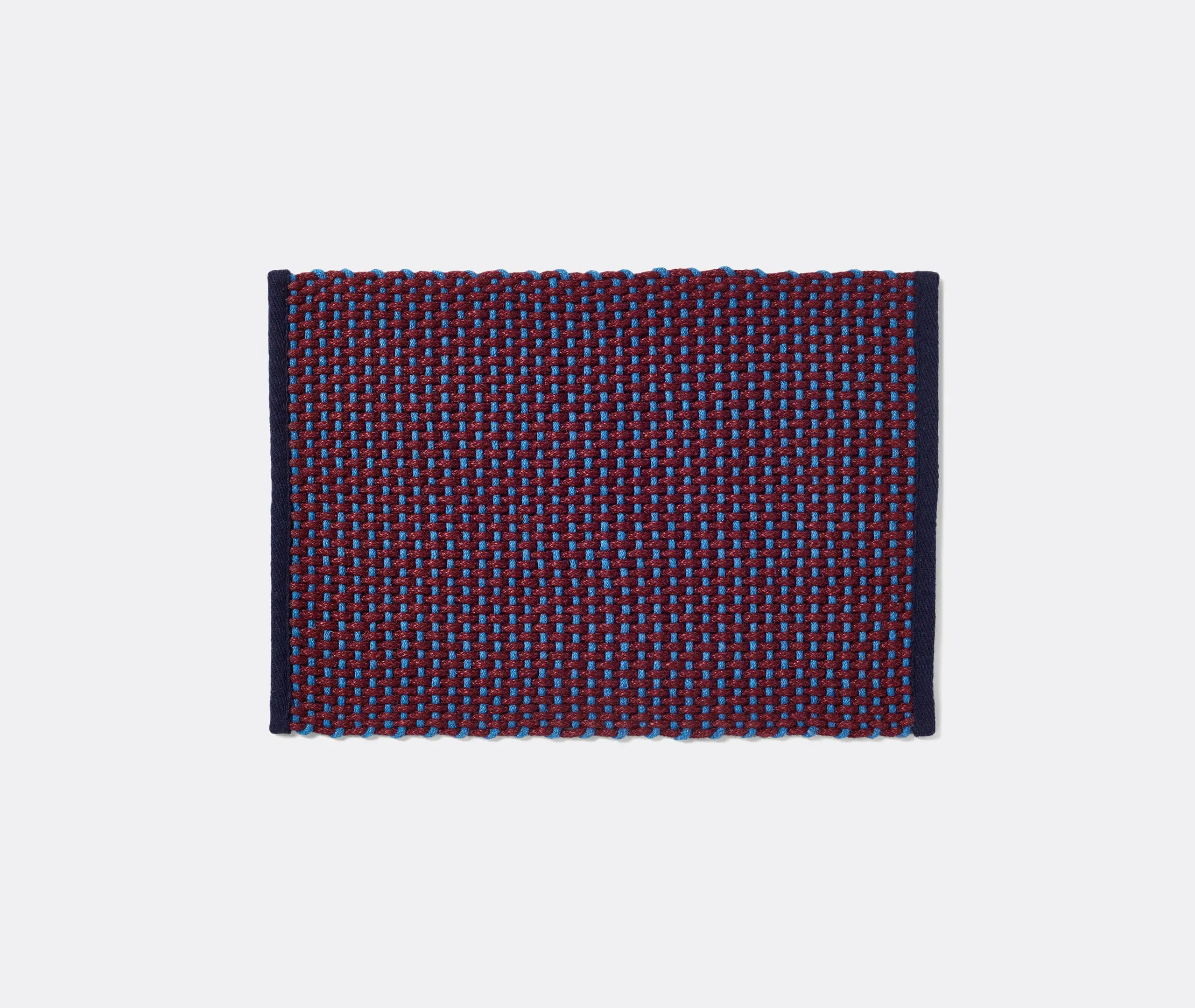 Door Mat Two-Tone Woven - Burgundy, Jute
