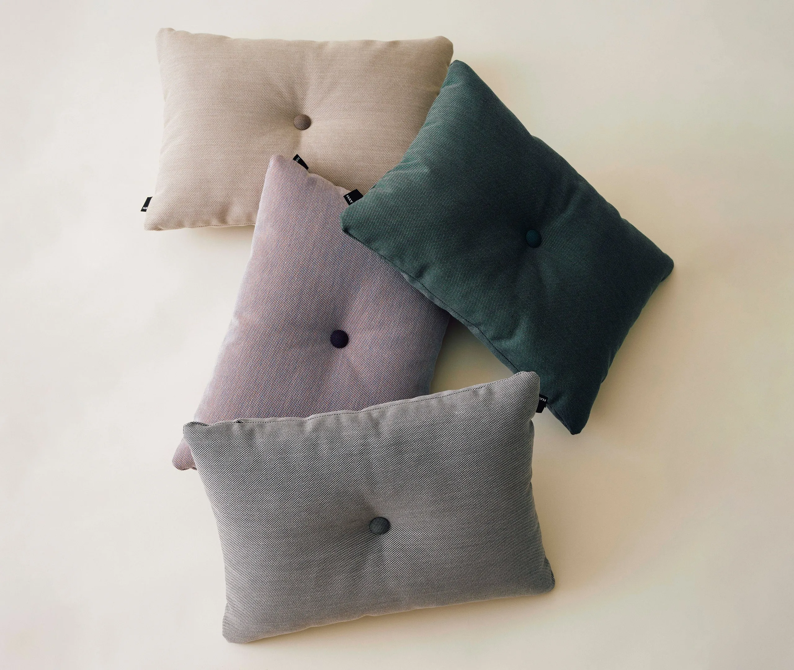 Dot Cushion with Button Detail - Green