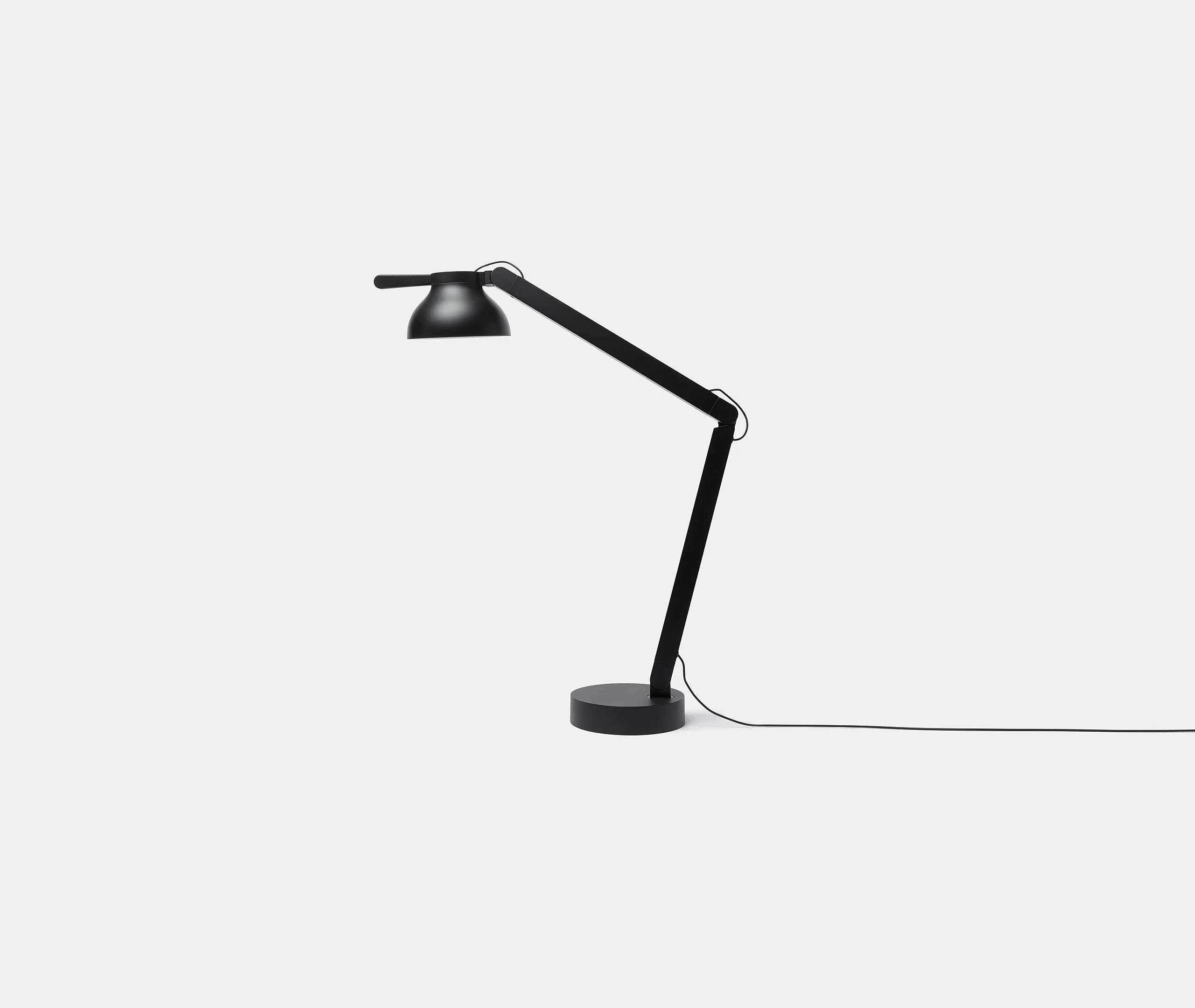 Double Arm Desk Lamp with Wall Mount - Black