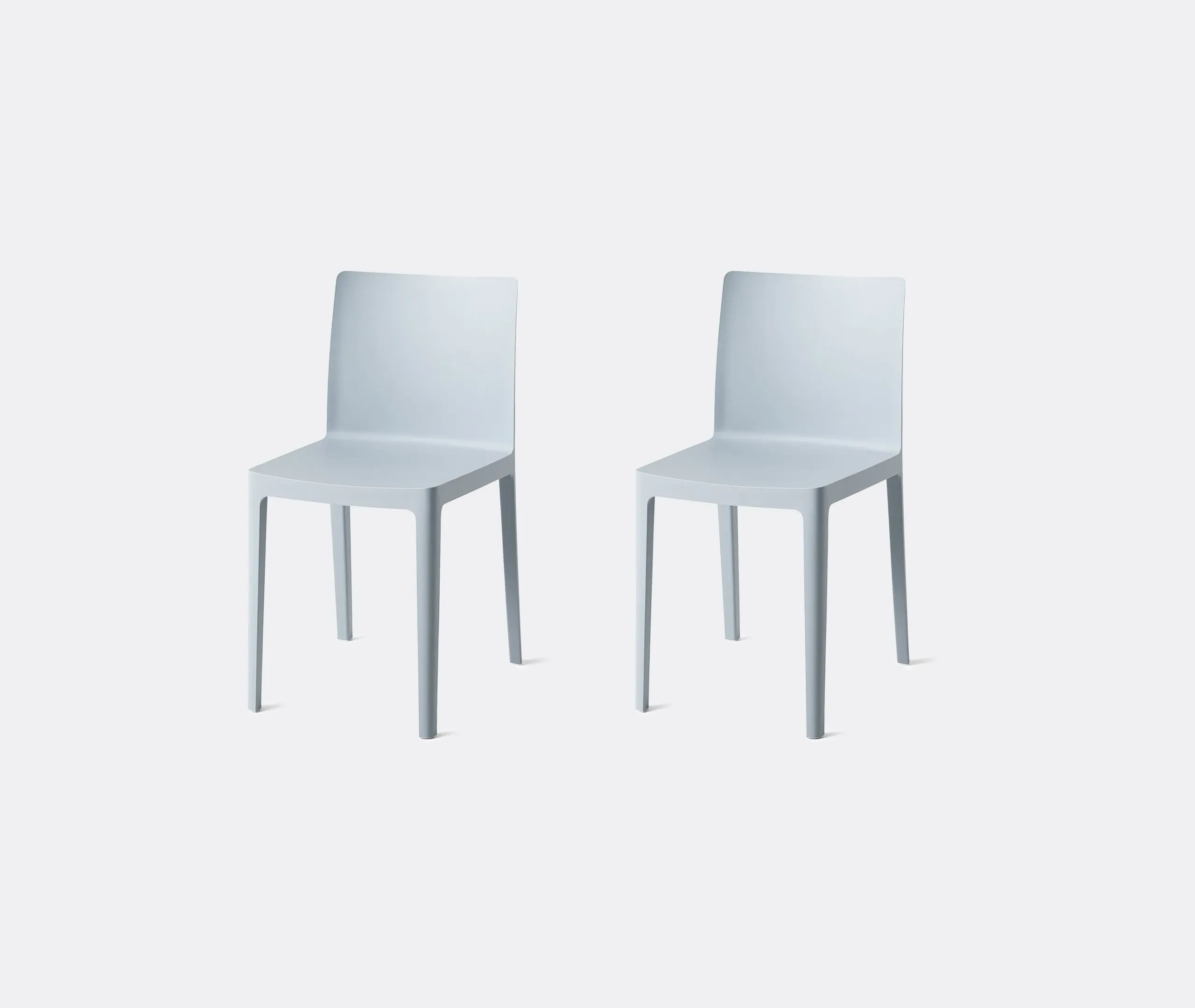 Elementaire Chair Set of Two - Grey, Polypropylene