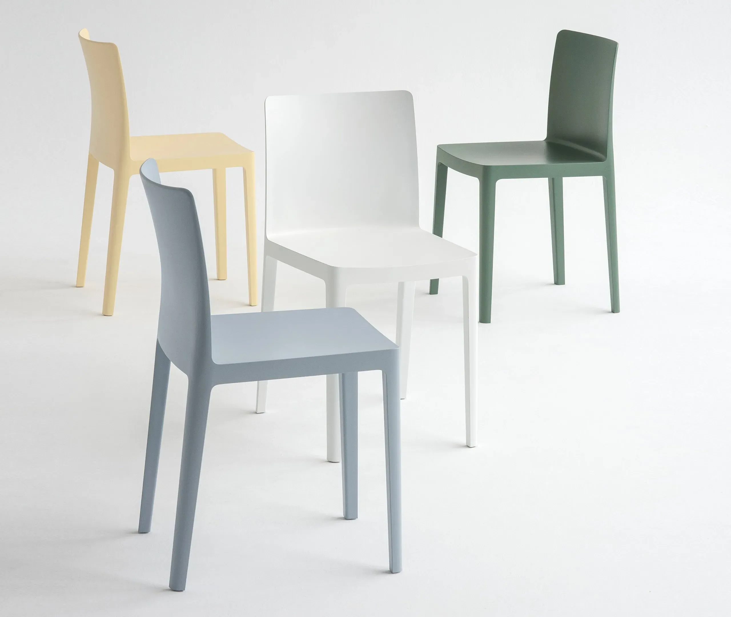 Elementaire Chair Set of Two - Olive, Polypropylene