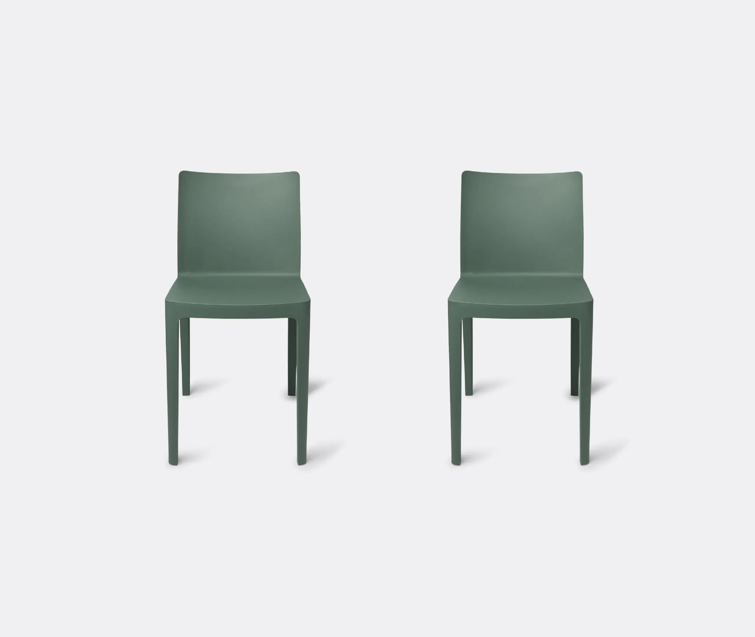 Elementaire Chair Set of Two - Olive, Polypropylene
