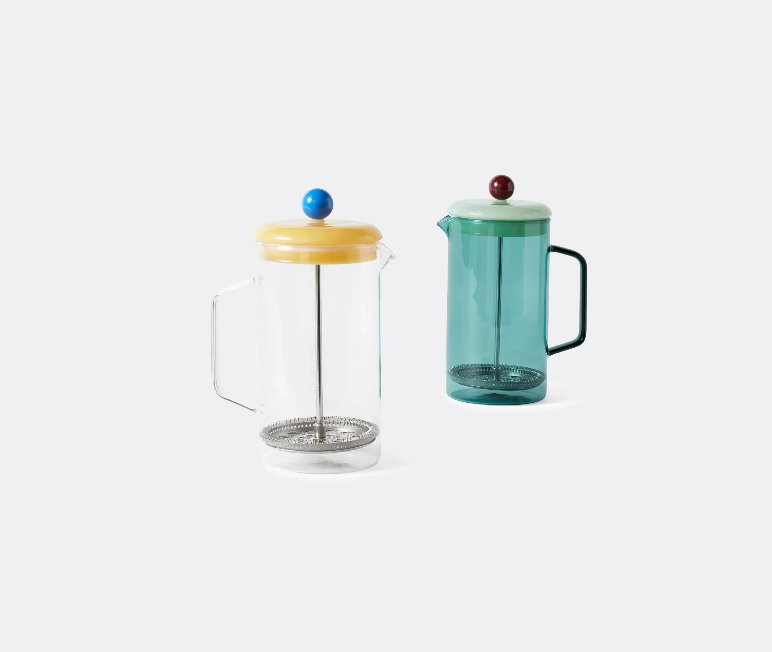French Press Brewer - Turquoise, Borosilicate Glass alternate view