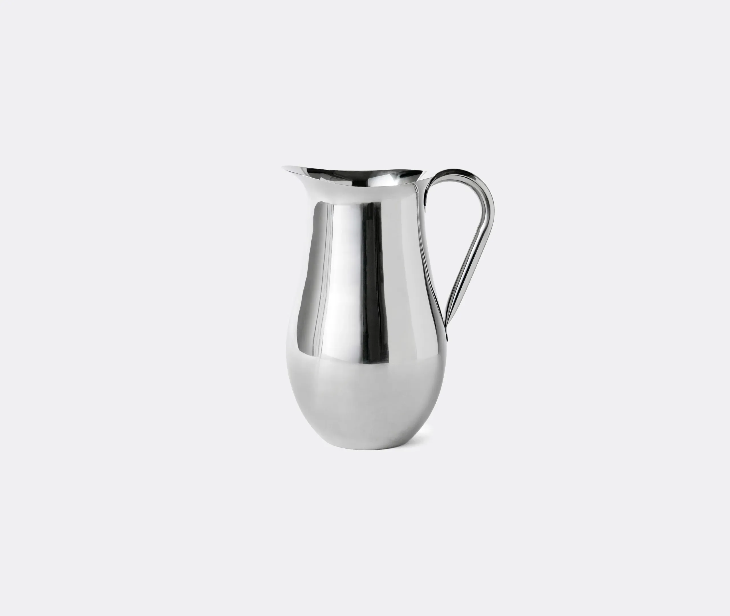 Indian Steel Pitcher No.2 Serving Jug - Silver, Stainless Steel