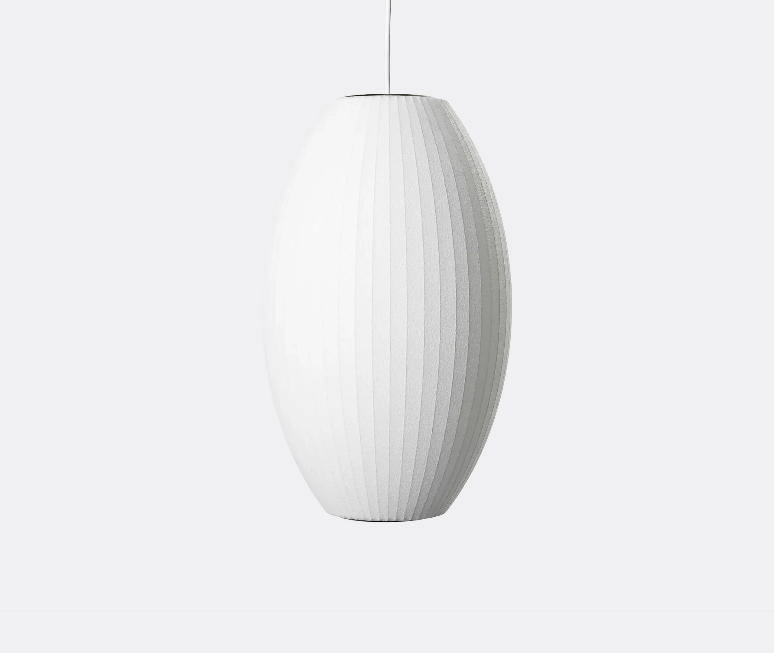 Large Cigar Bubble Pendant Light - White
