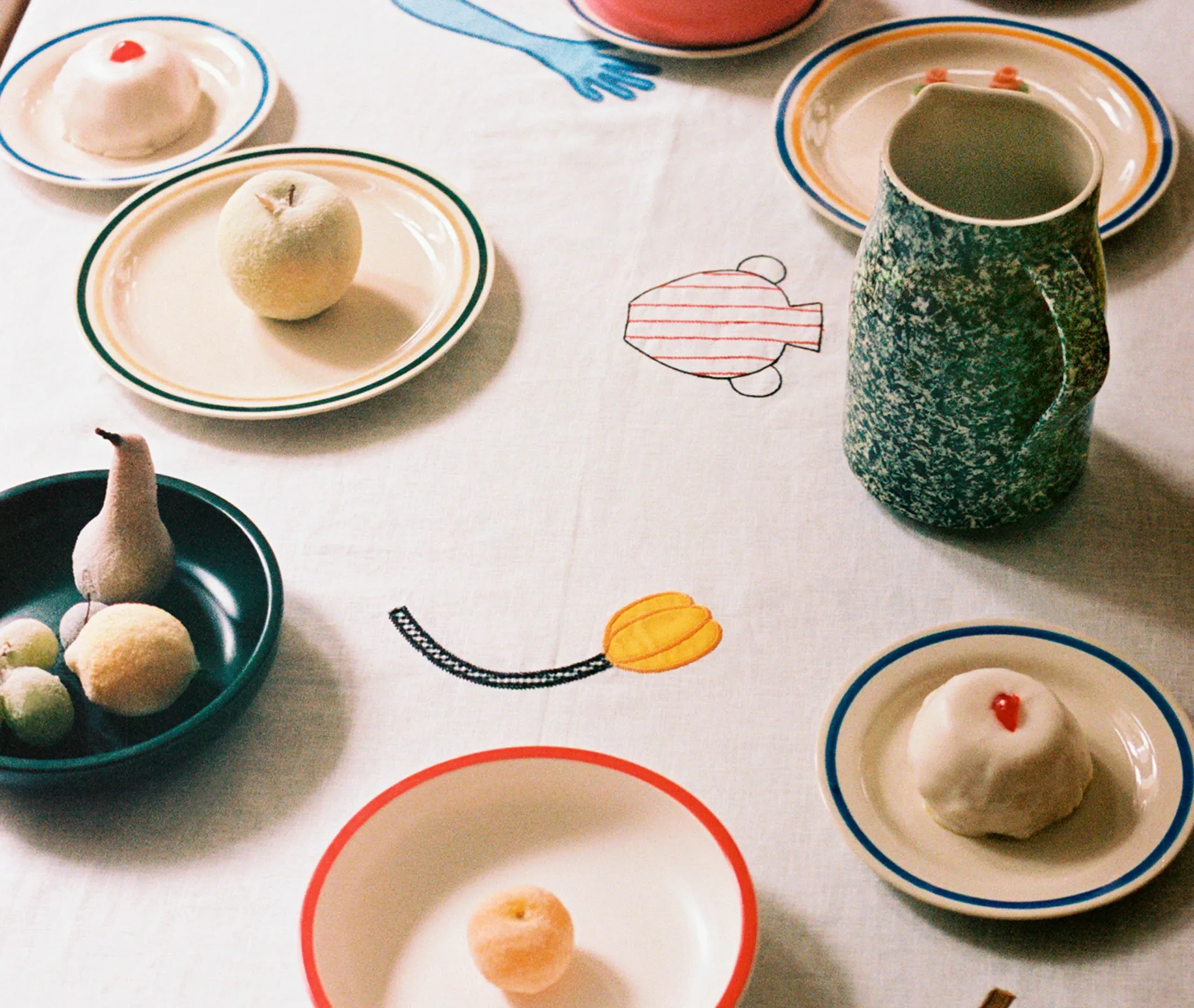 Large Plate Set of Two - Multicolor, Porcelain
