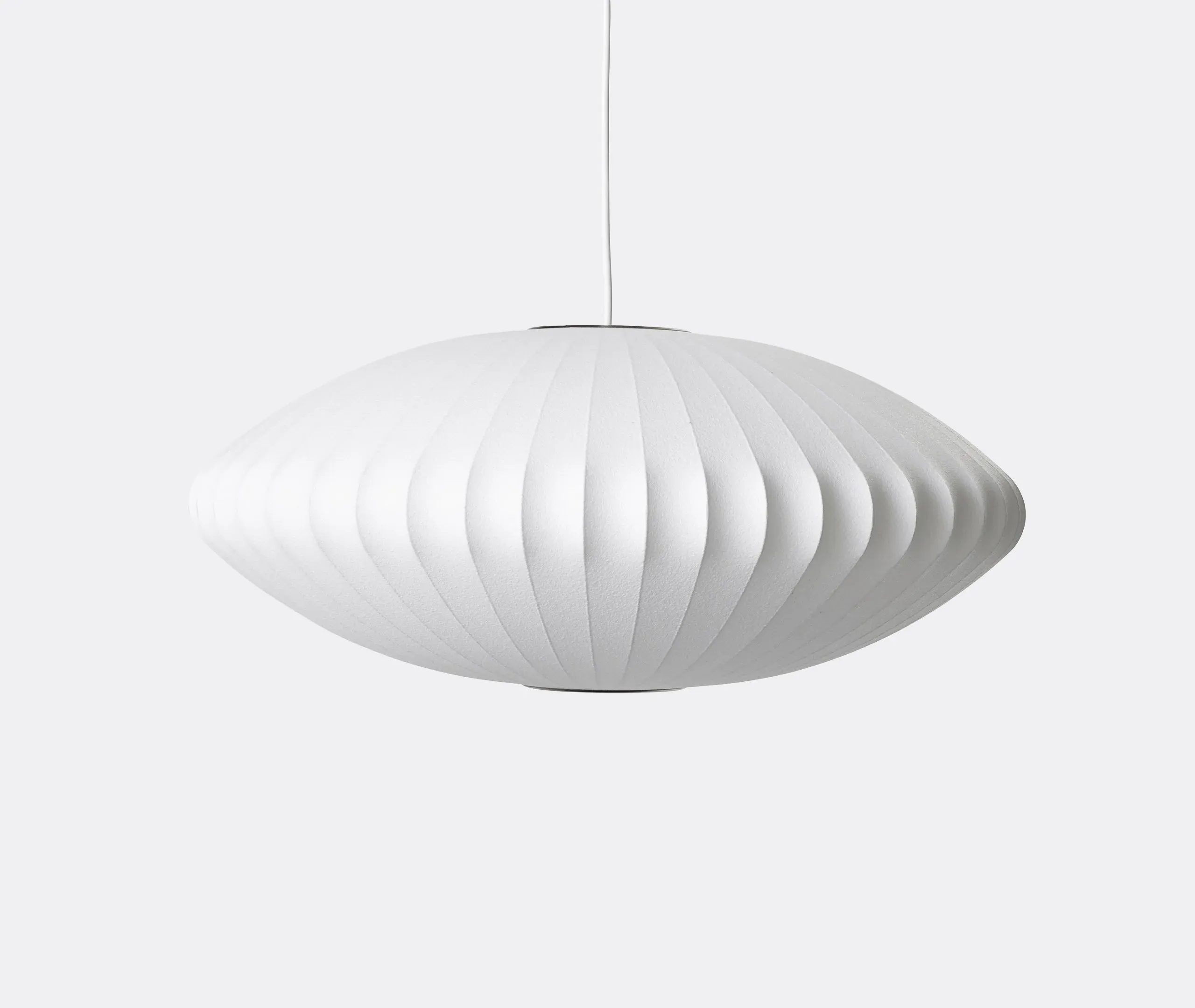 Large Saucer Pendant Light - White