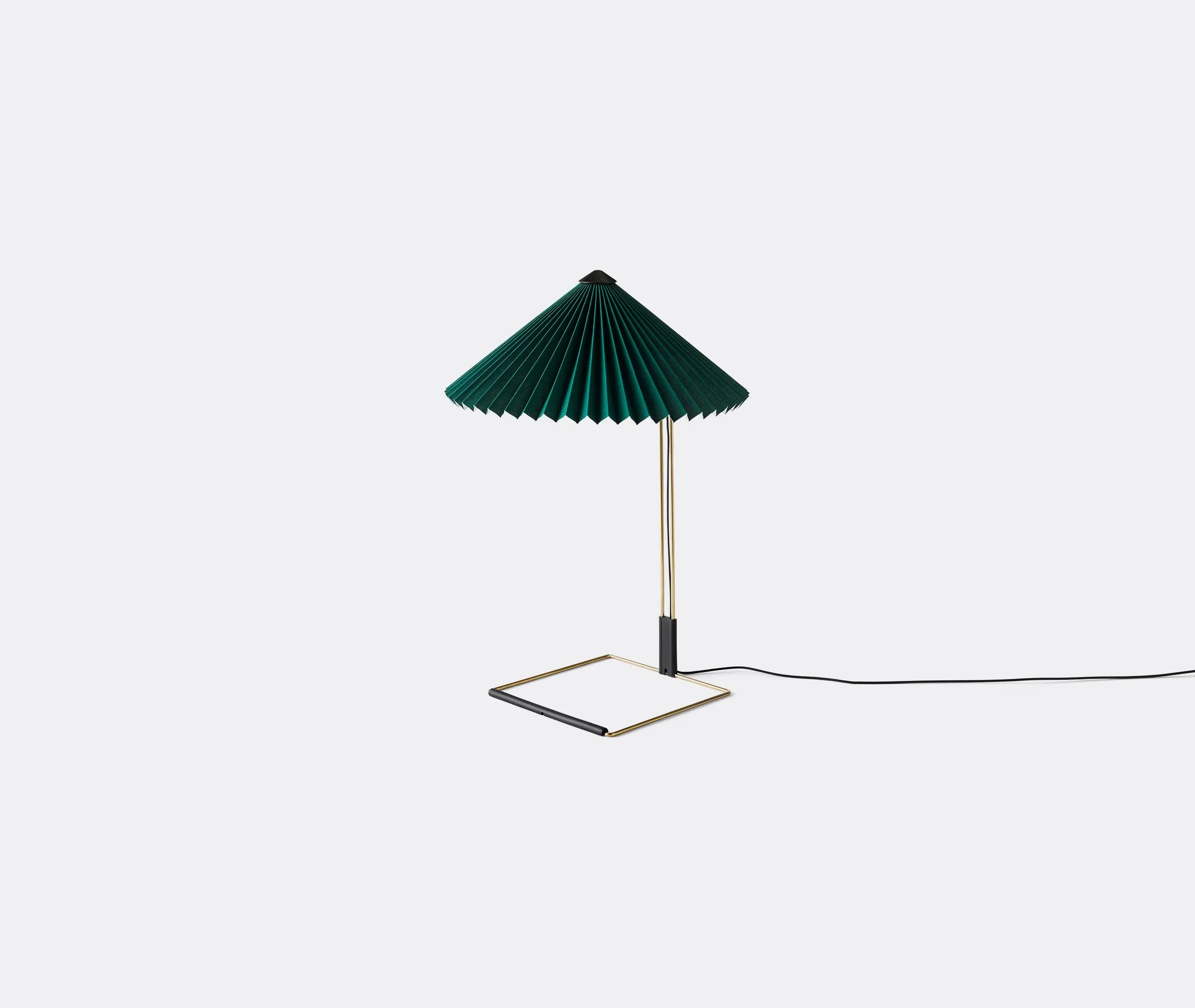 Large Table Lamp with Dimmer - Green, Cotton