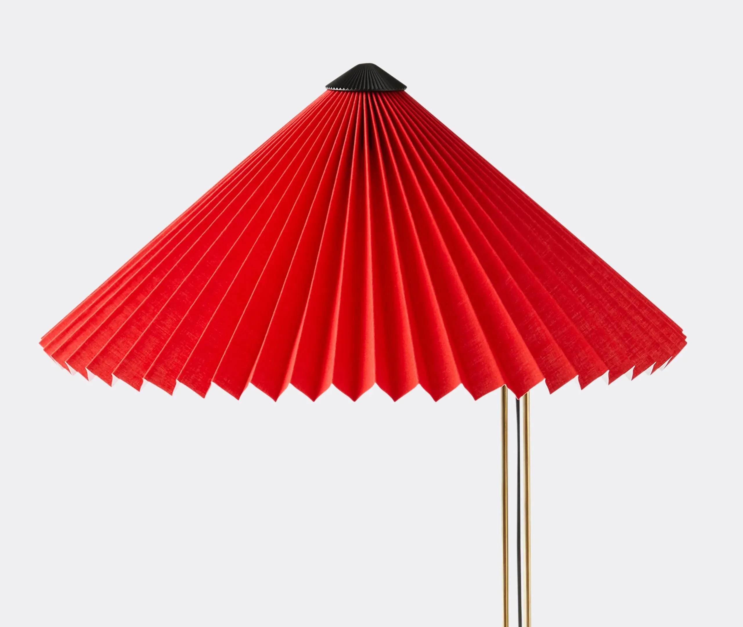 Large Table Lamp with Dimmer - Red, Cotton