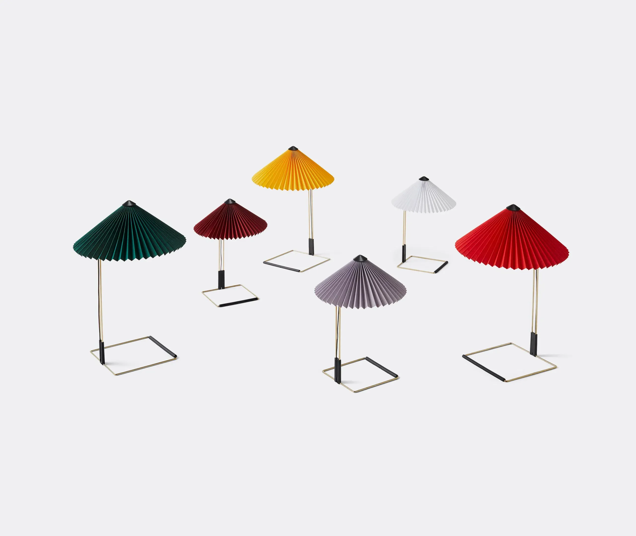 Large Table Lamp with Dimmer - Red, Cotton