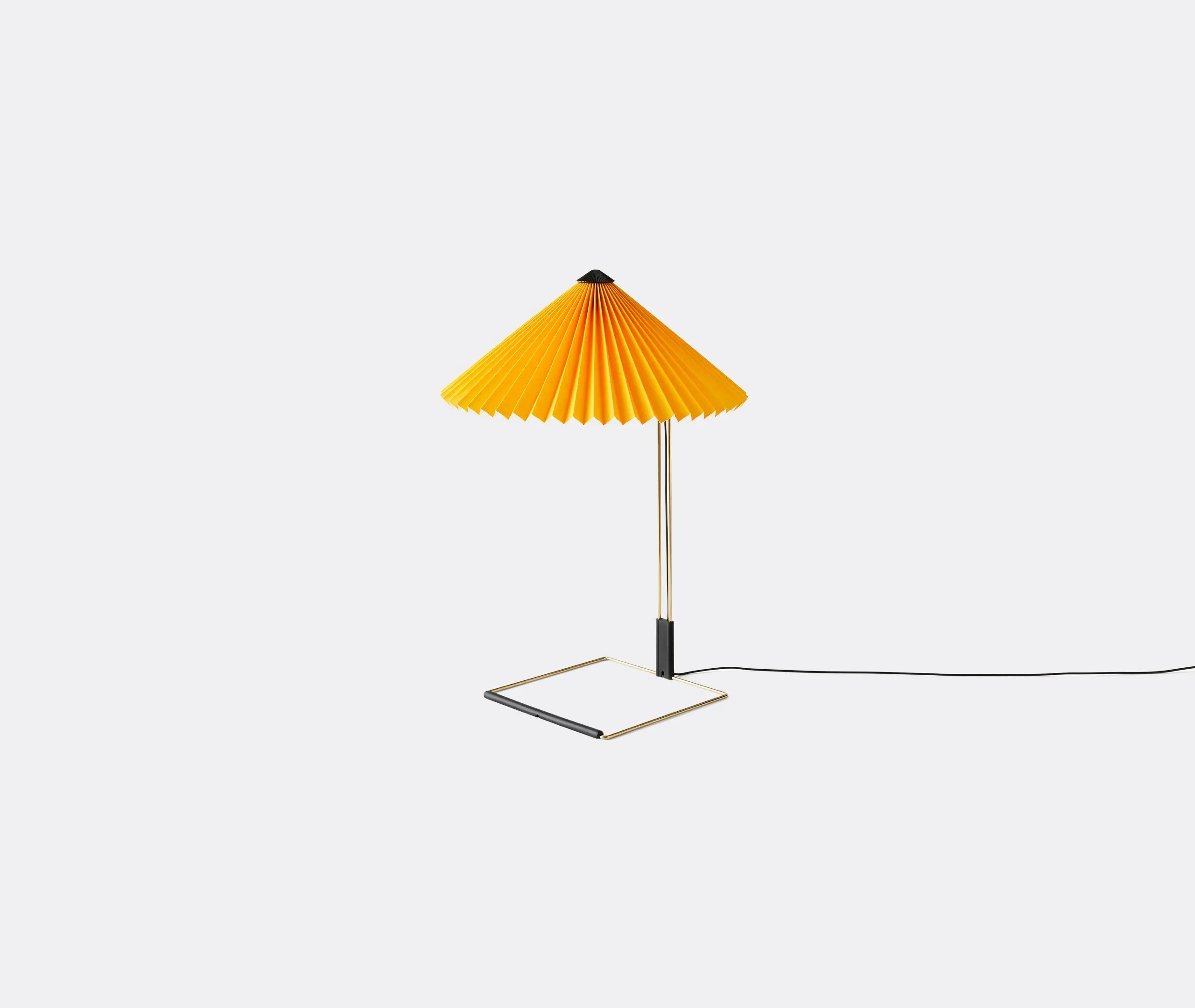 Large Table Lamp with Dimmer - Yellow, Cotton