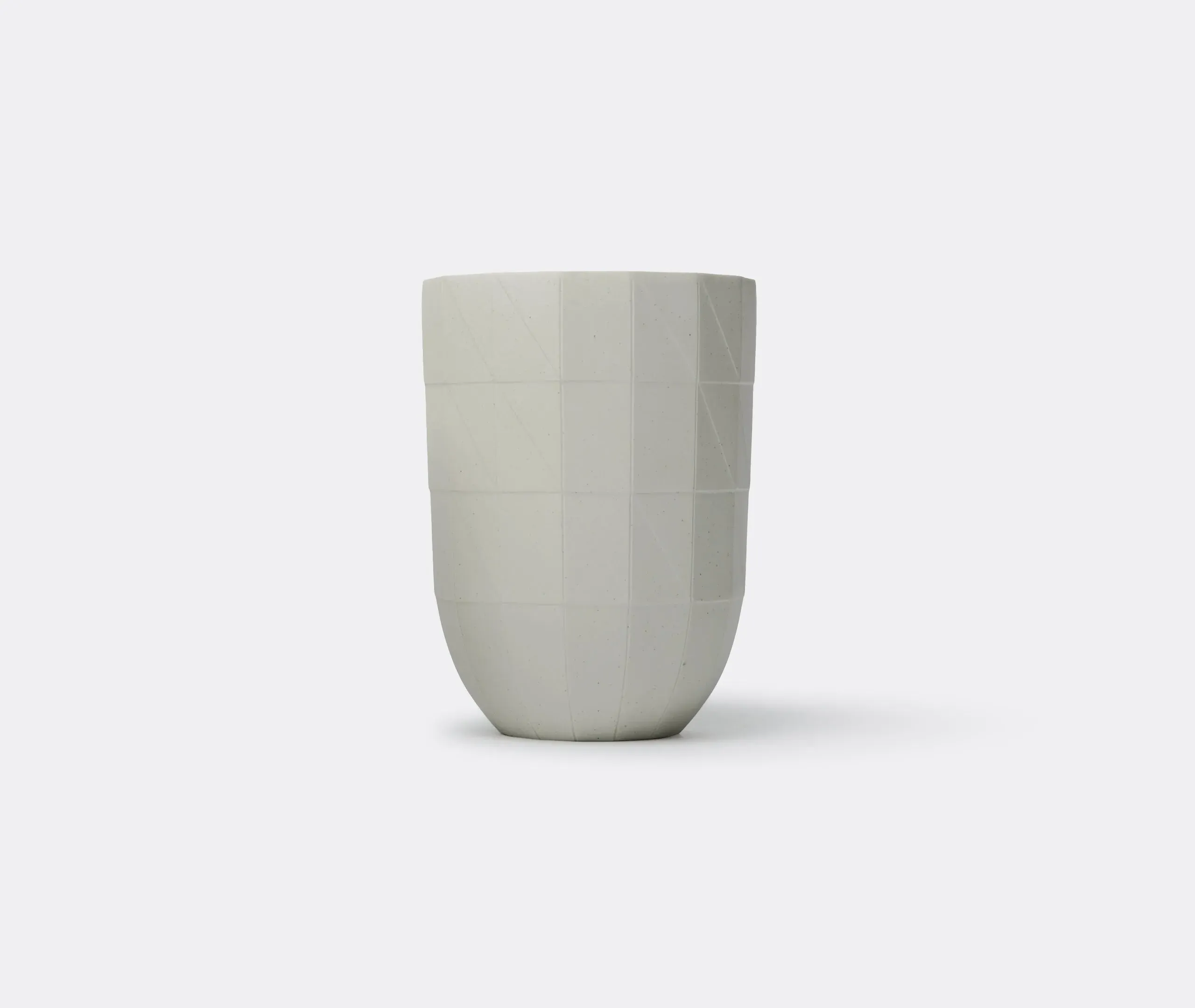 Large Vase with Matt Finish - Grey, Porcelain