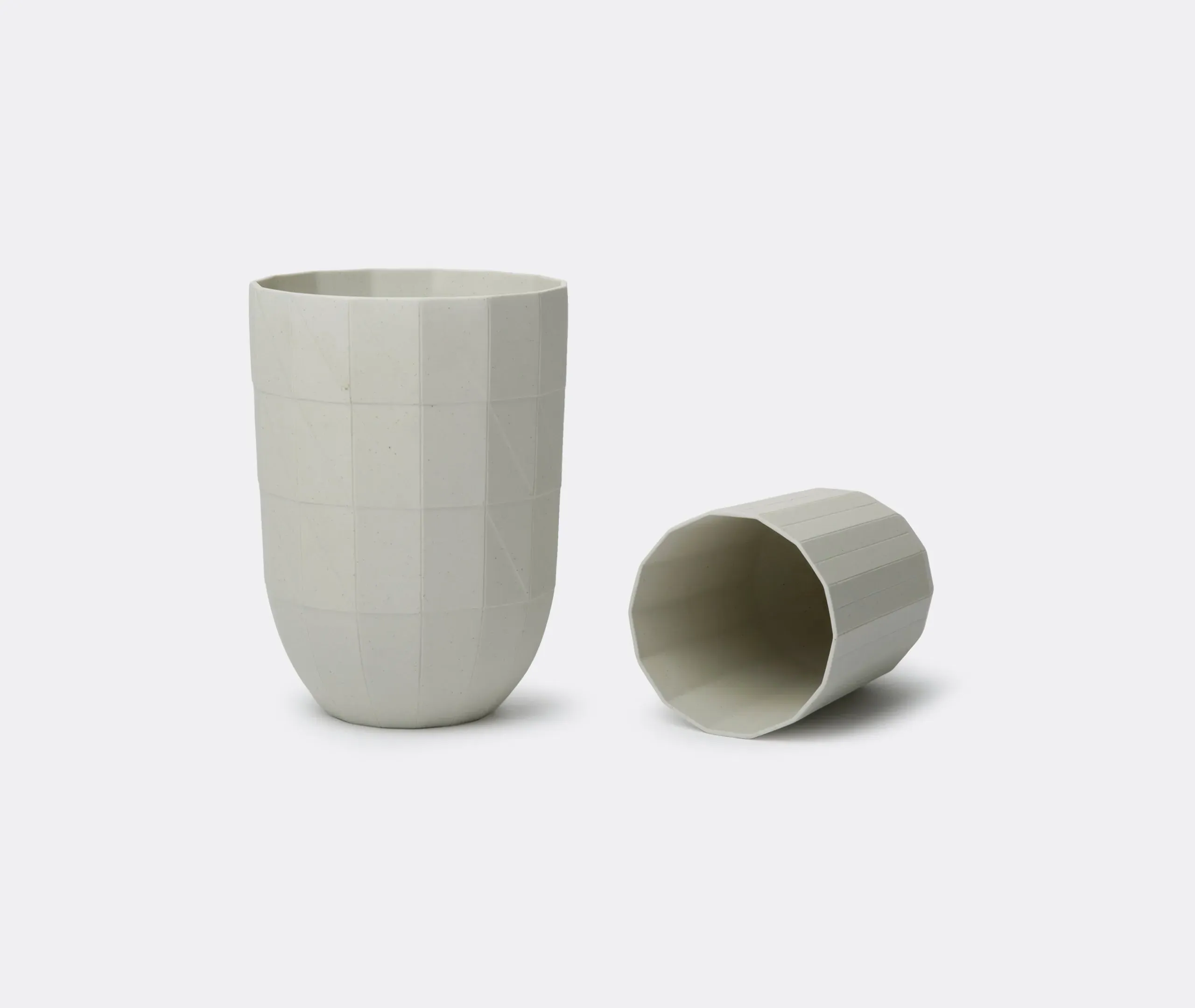 Large Vase with Matt Finish - Grey, Porcelain