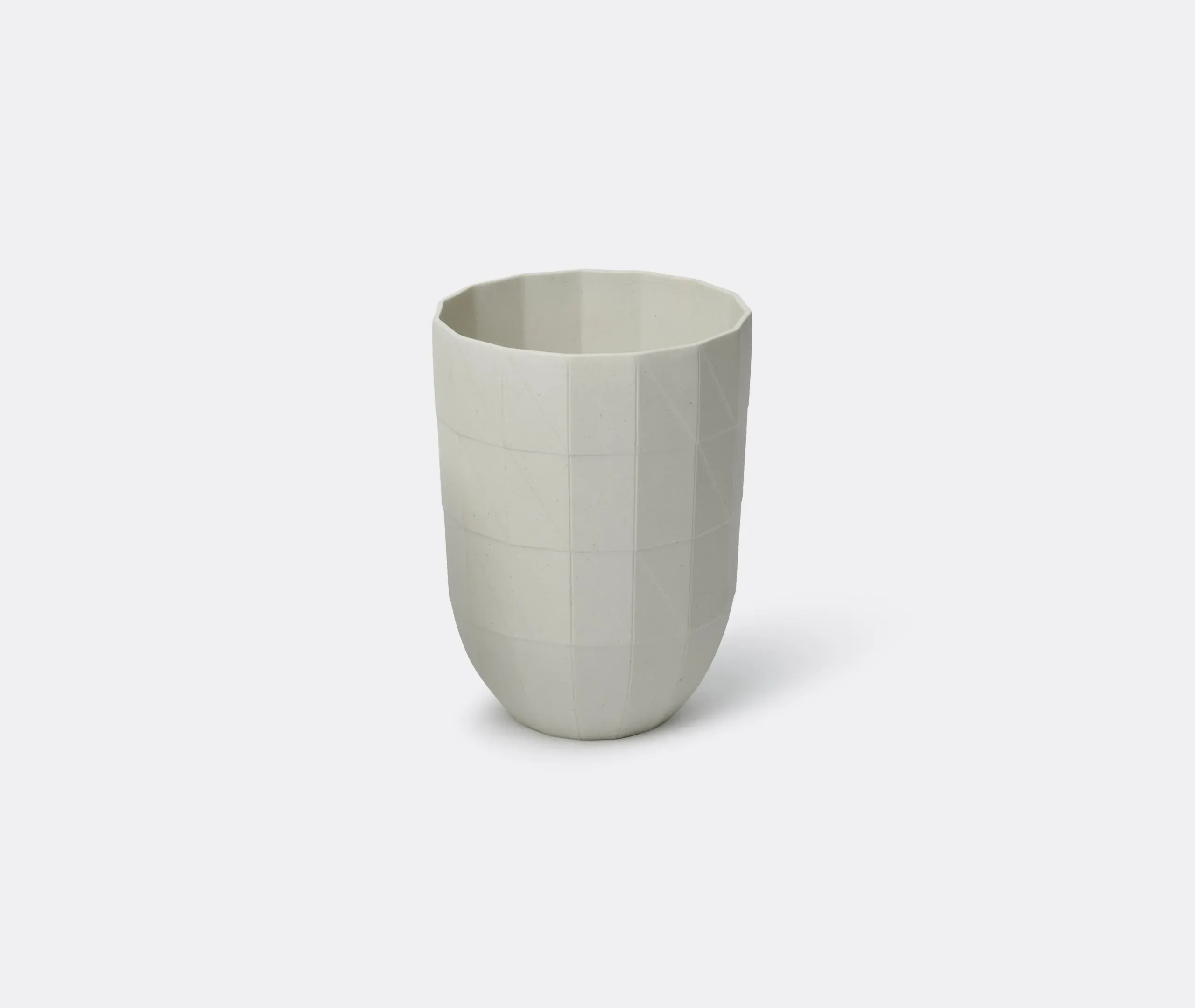 Large Vase with Matt Finish - Grey, Porcelain