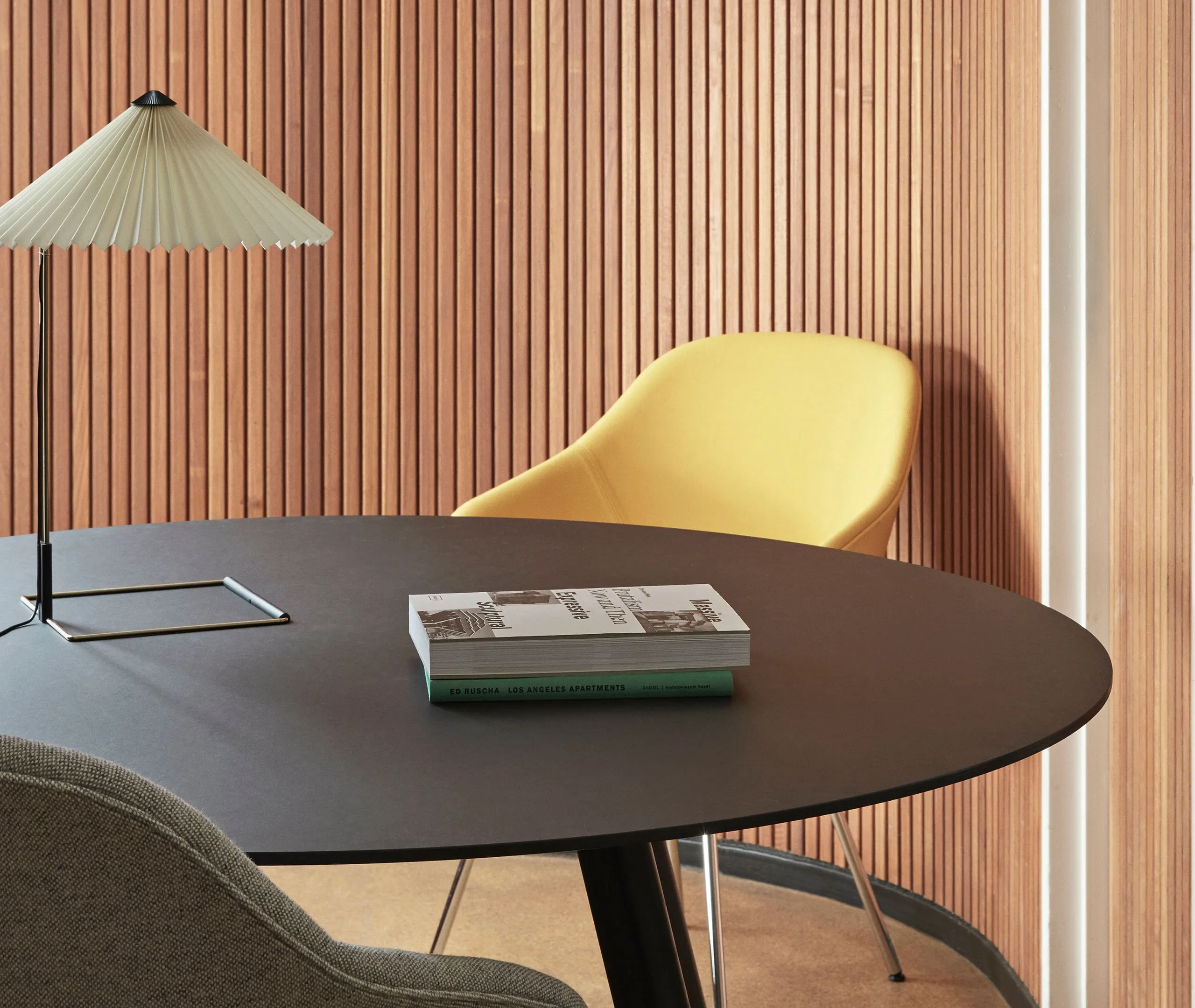 Matin Small Table Lamp - White, Cotton