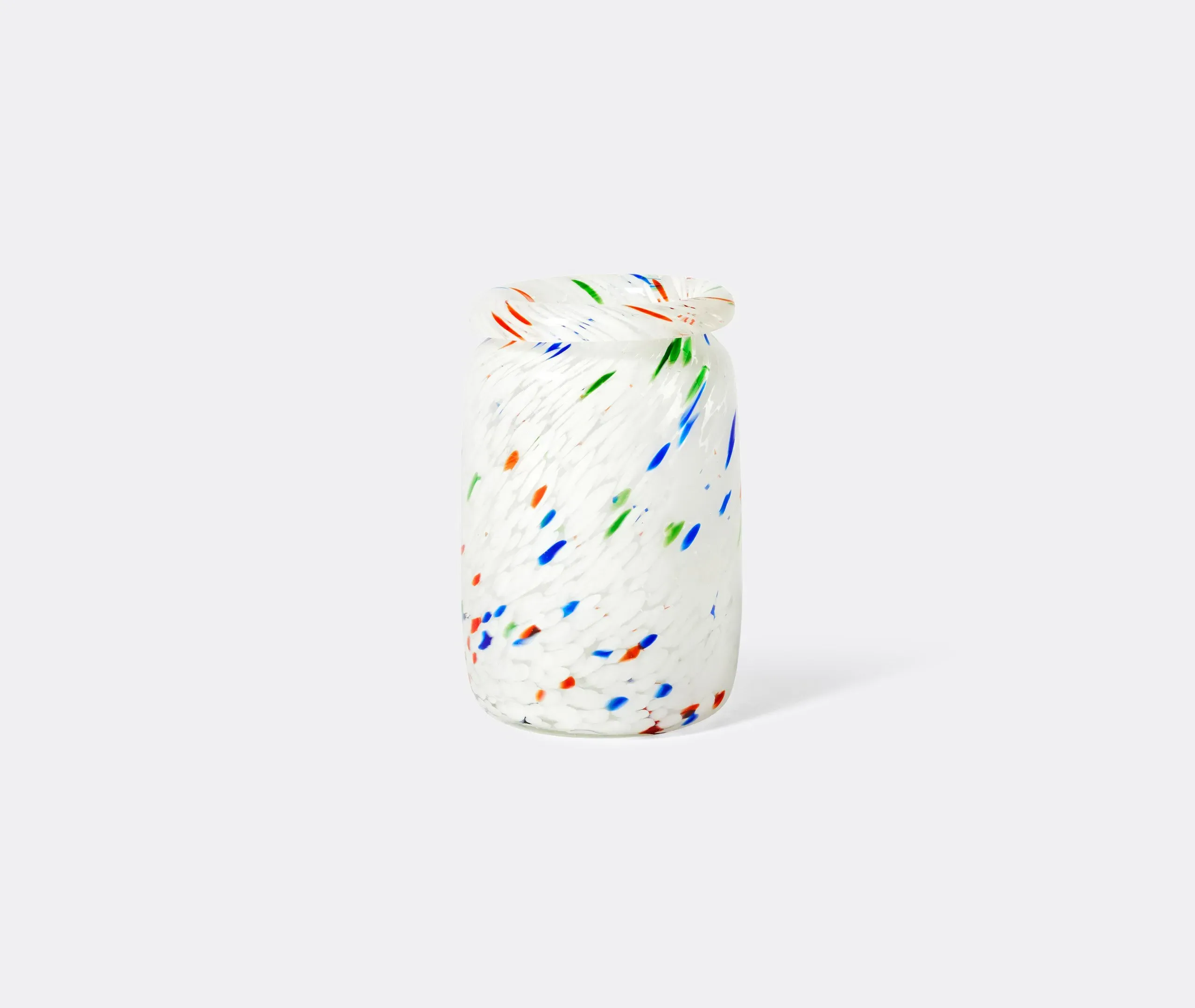 Medium Dotted Vase - White, Glass image