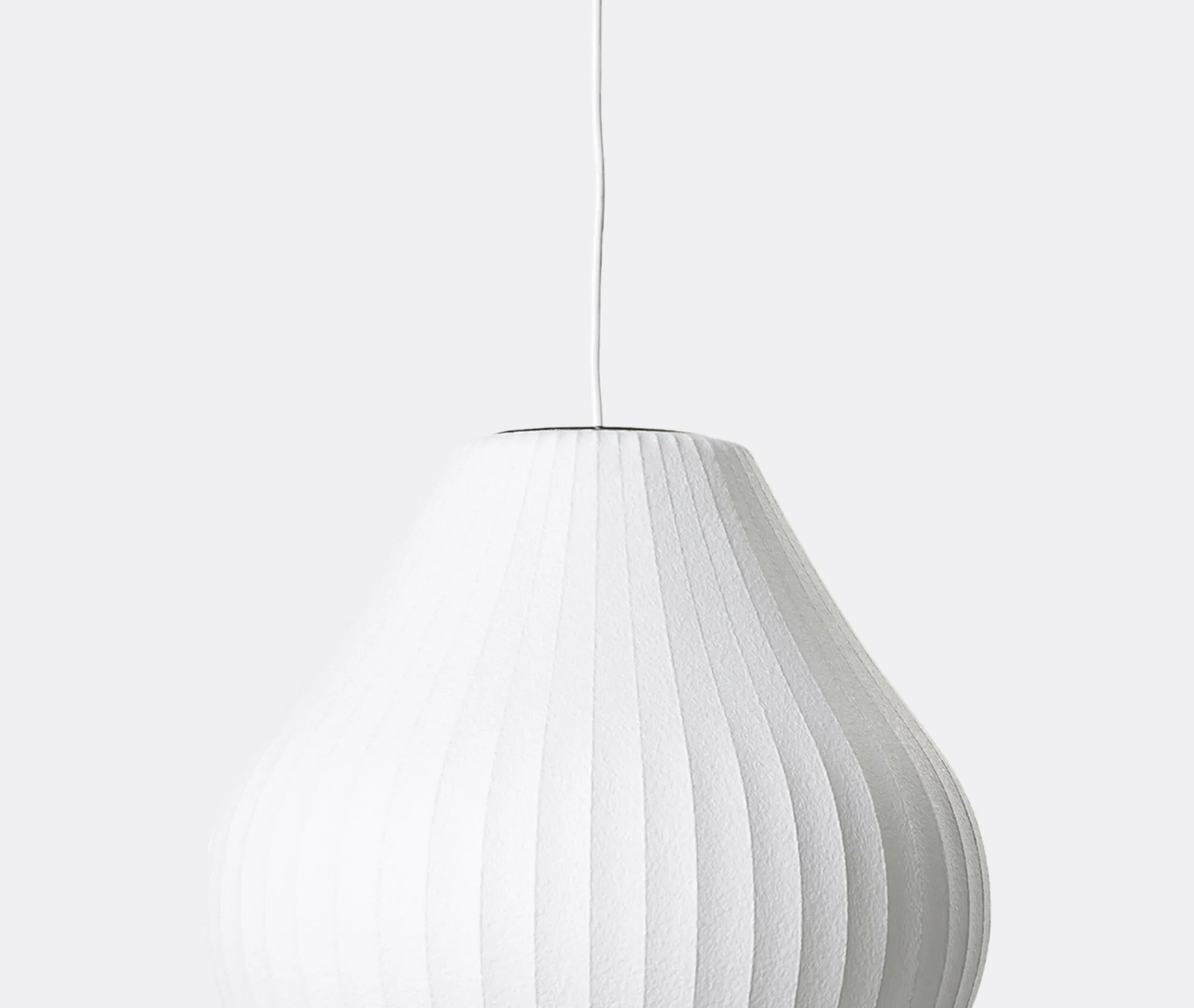 Medium Pear Bubble Pendant Light - White